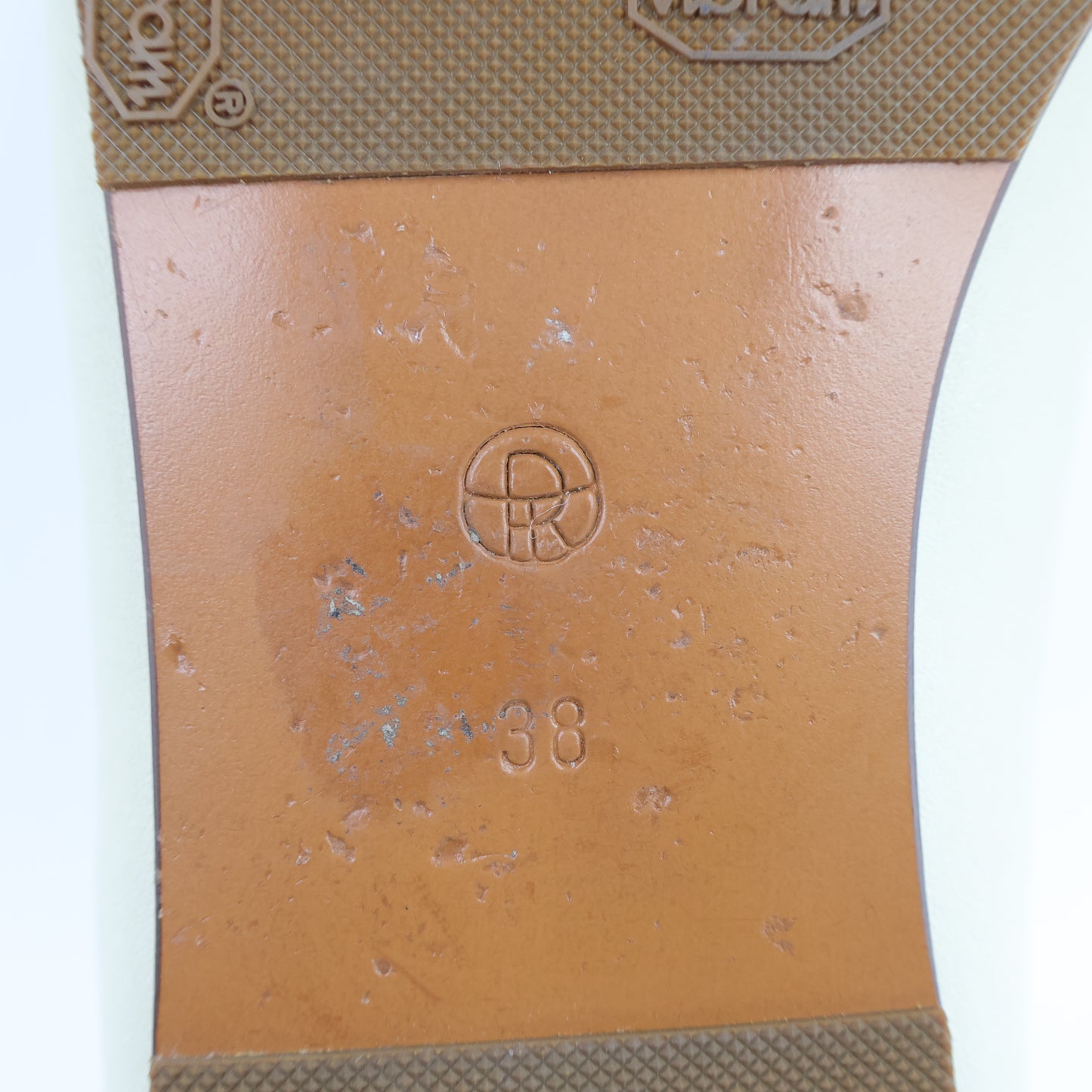 The Row Square Toe Leather Flats Light Beige 38