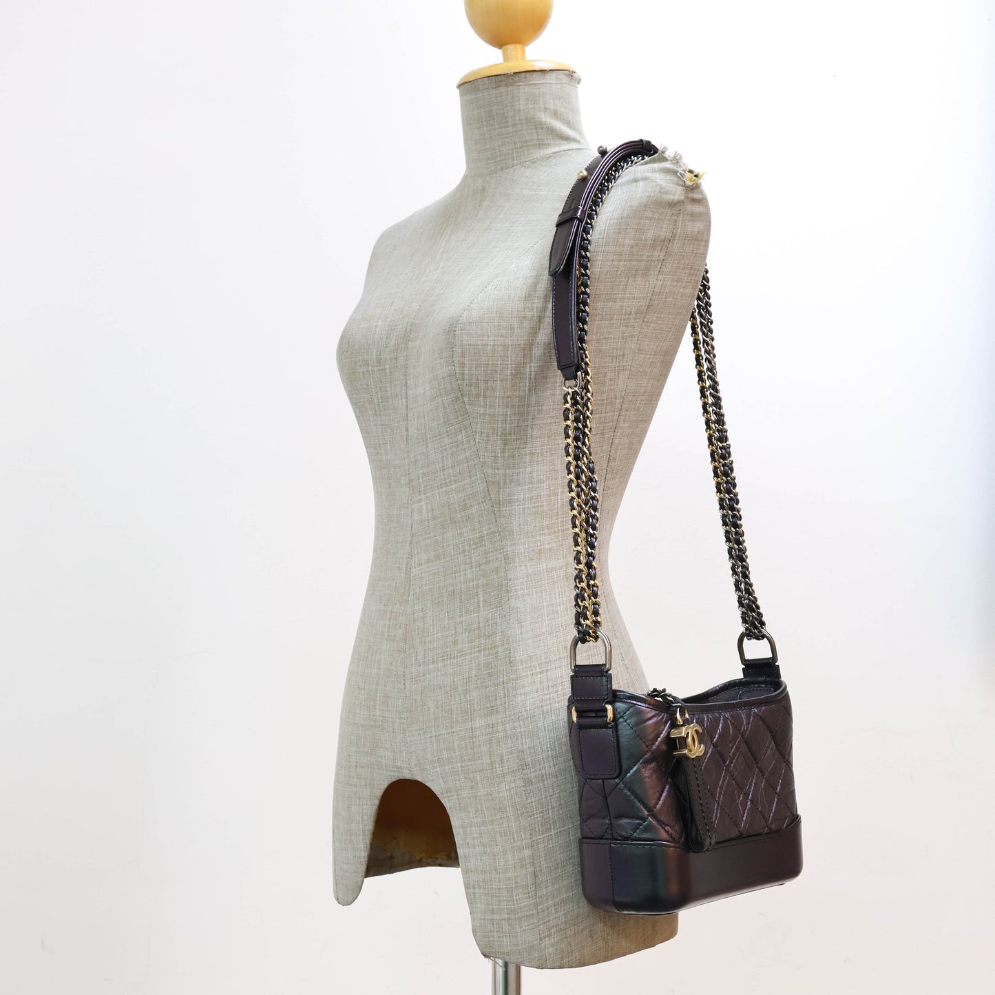 Chanel Gabrielle Small Iridescent Purple Lamb