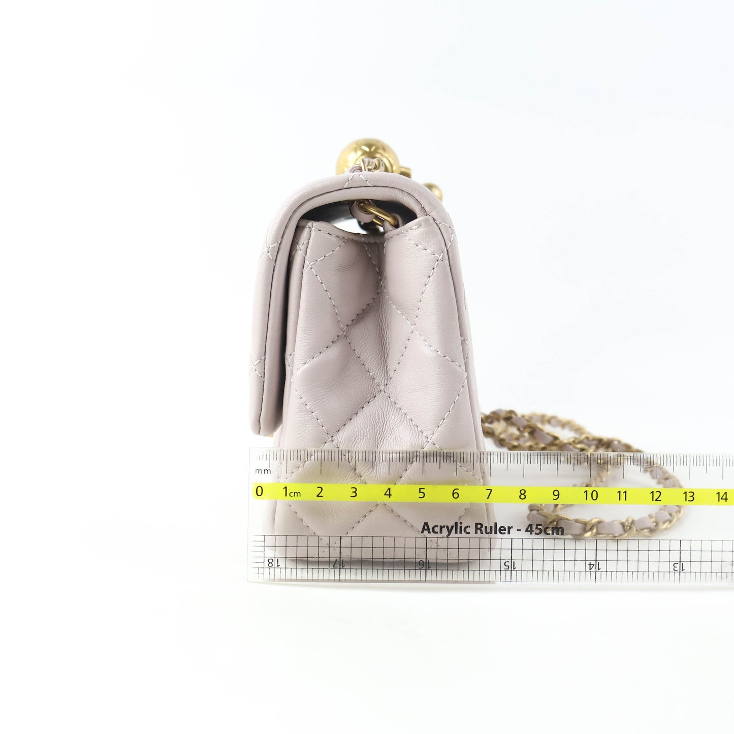 Chanel 7" Square Lilac Lamb GHW