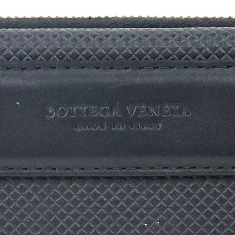 Bottega Veneta Long Wallet Tri-Fold Zip Black