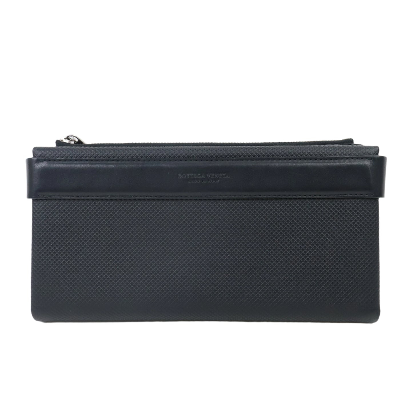 Bottega Veneta Long Wallet Tri-Fold Zip Black