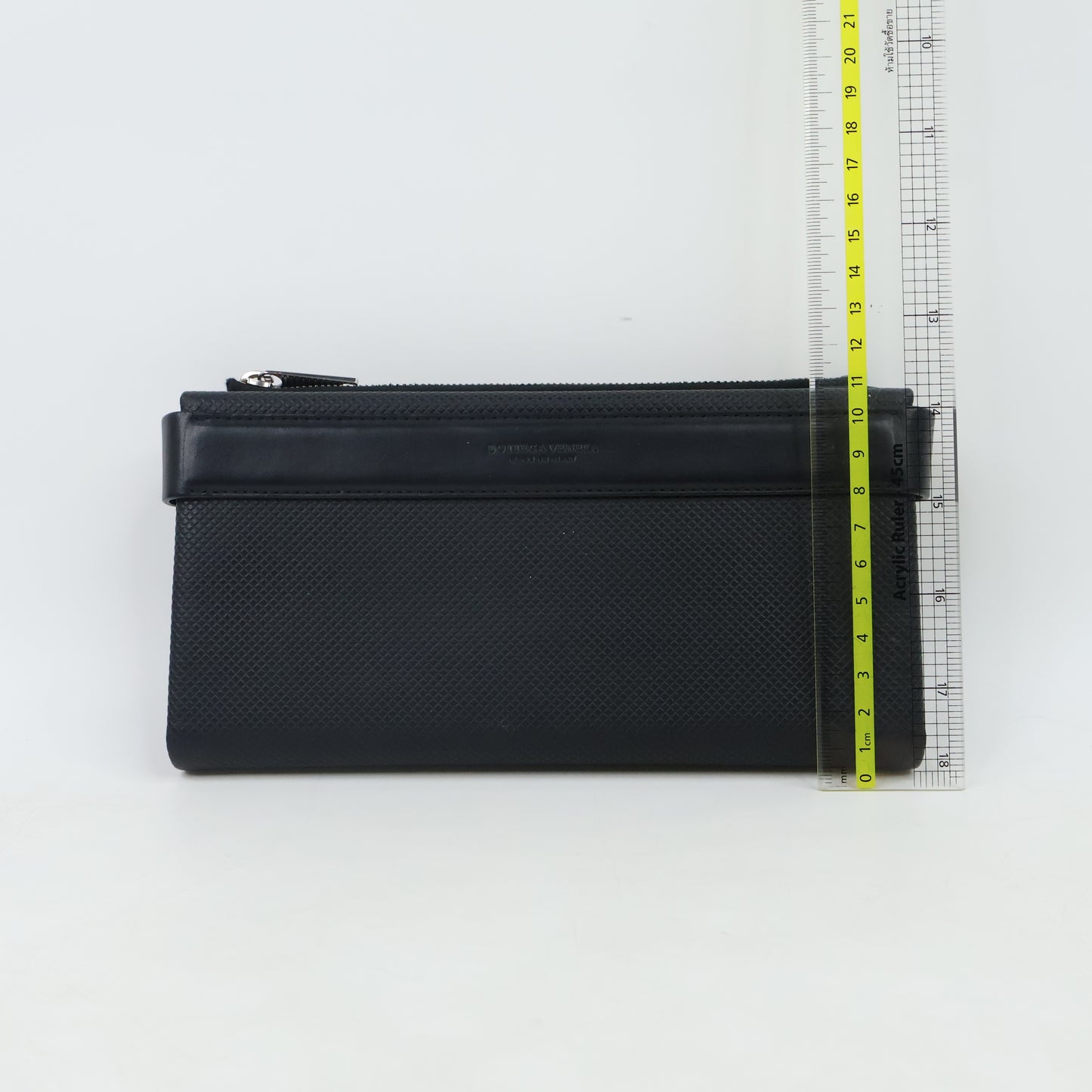 Bottega Veneta Long Wallet Tri-Fold Zip Black