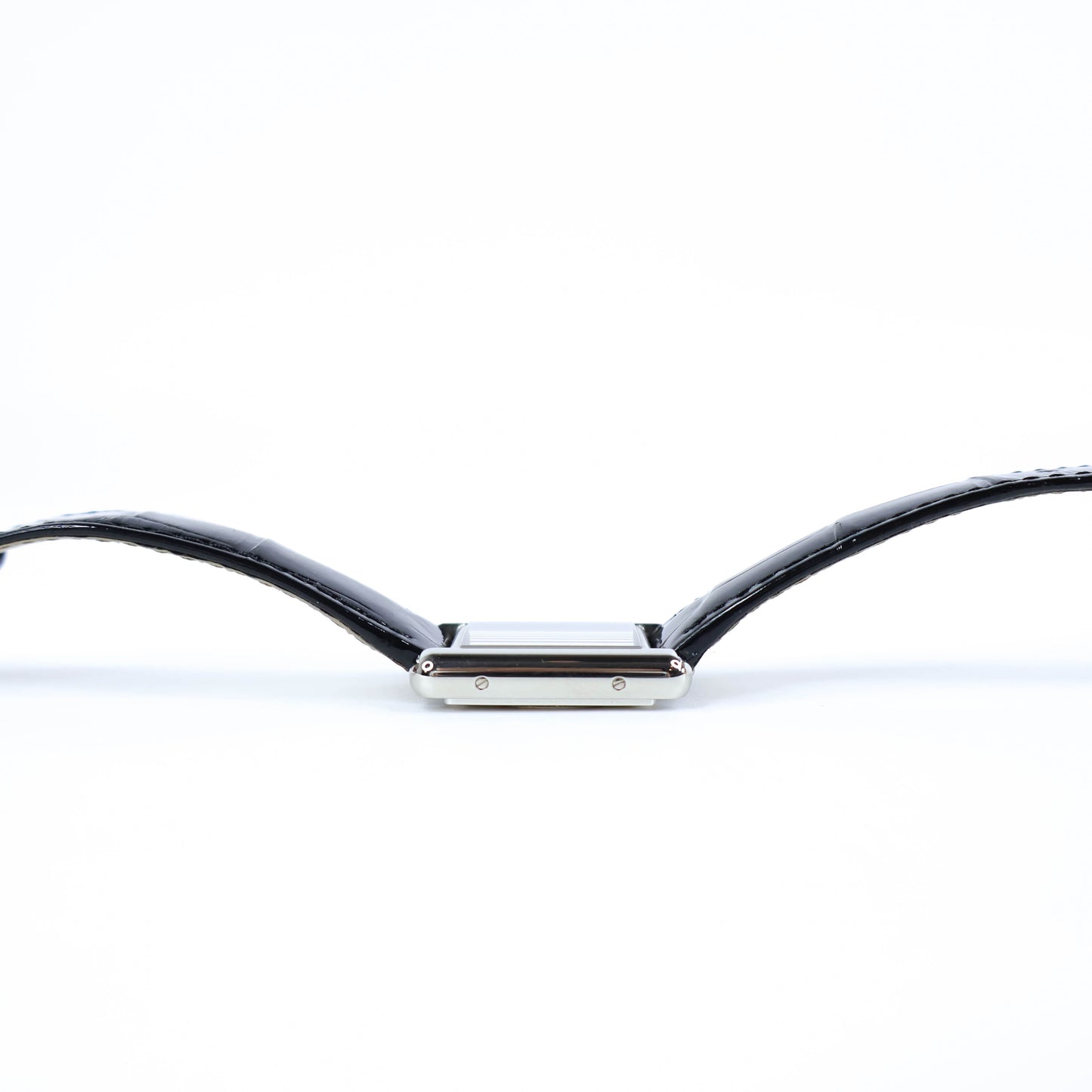 Cartier Watch Tank Must PM Alligator Black Steel