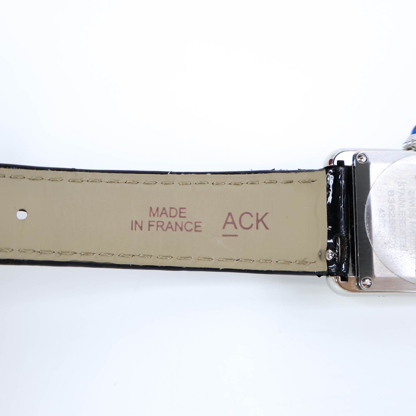 Cartier Watch Tank Must PM Alligator Black Steel