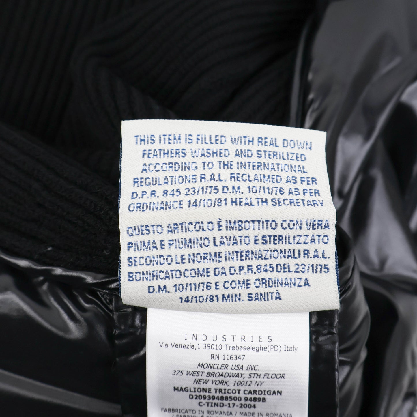 Moncler Jacket Black Knit