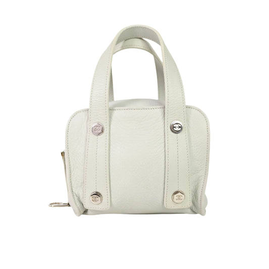 Chanel Hexago Bolt Calfskin Light Grey