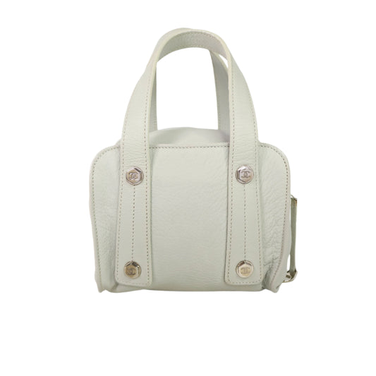 Chanel Hexago Bolt Calfskin Light Grey