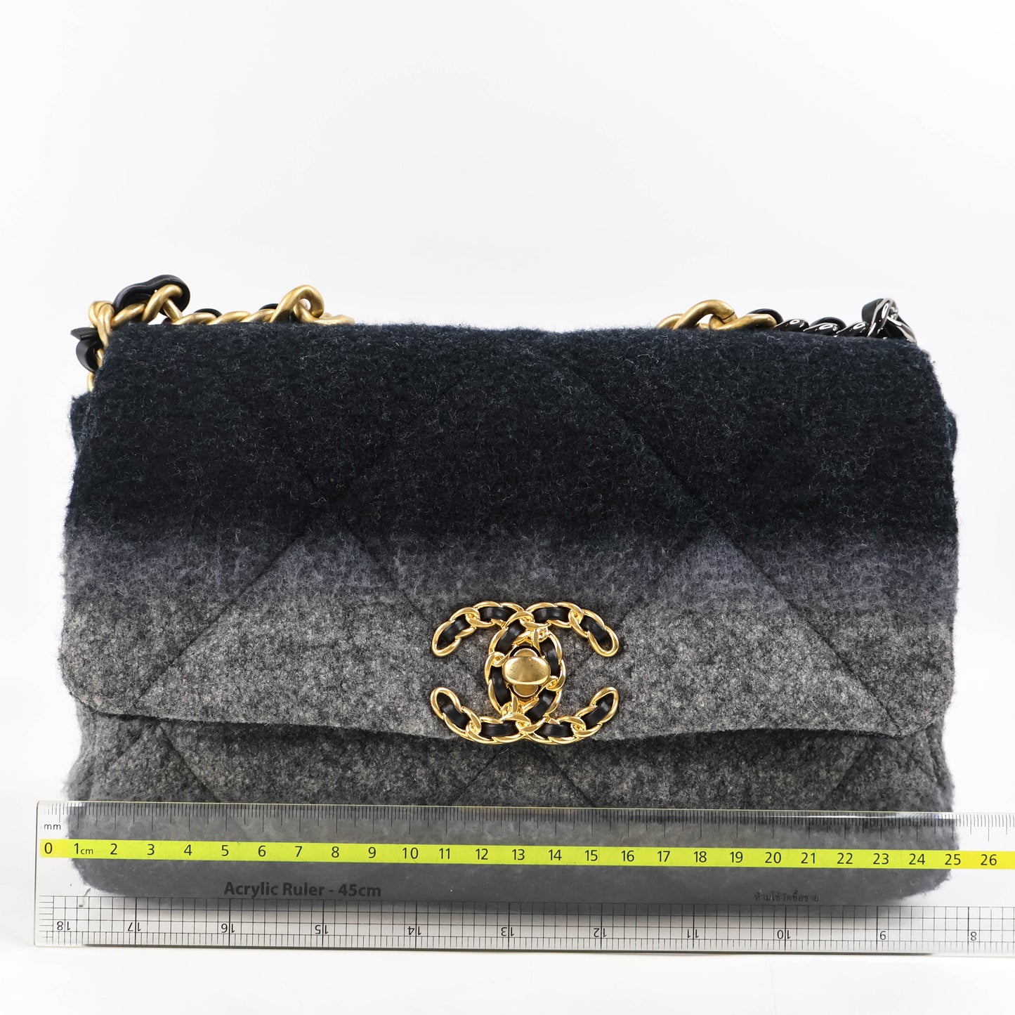 Chanel 19 Wool Ombre Grey