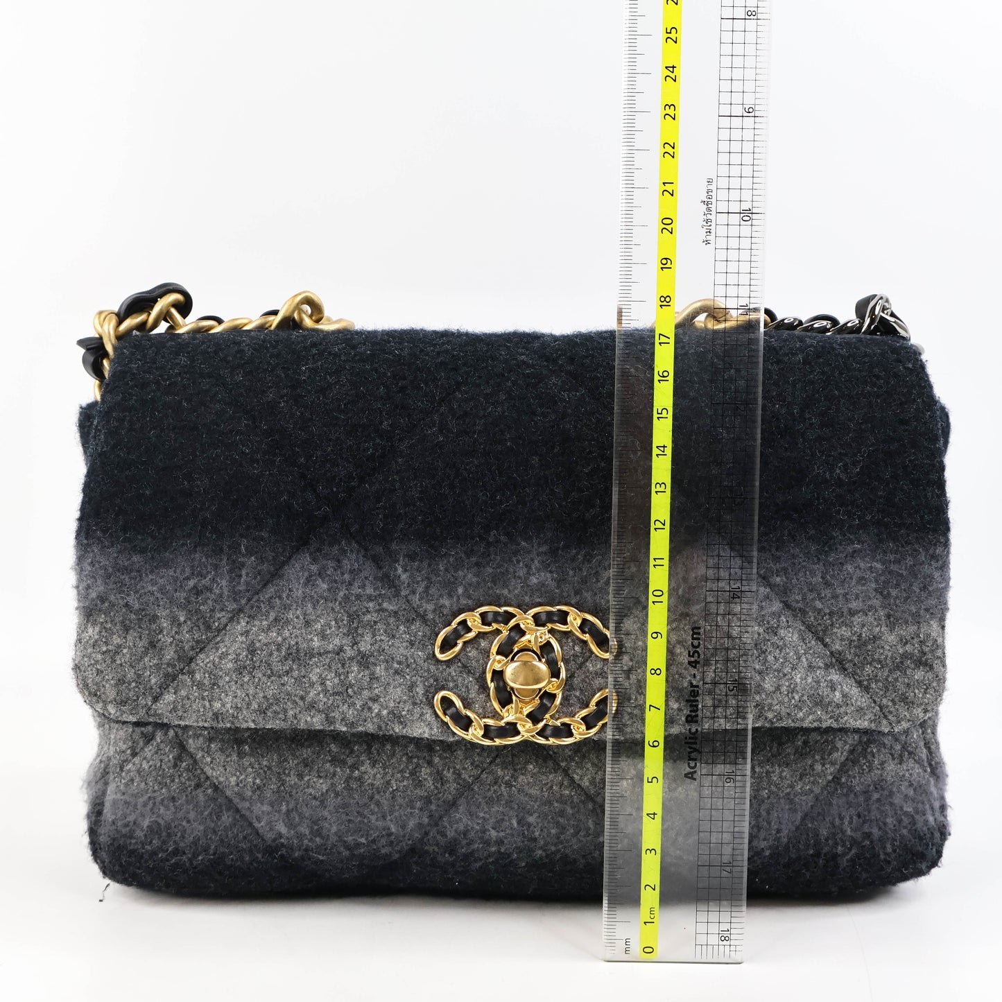 Chanel 19 Wool Ombre Grey