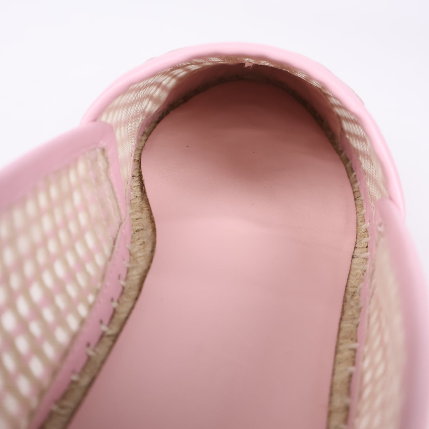 Chanel Espadrilles Mesh Light Pink Beige 37