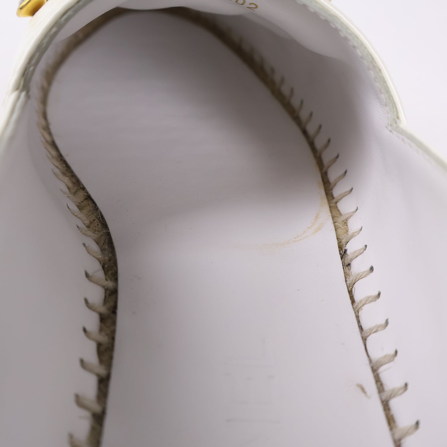 Chanel Espadrilles Patent White/Black Crystal 37