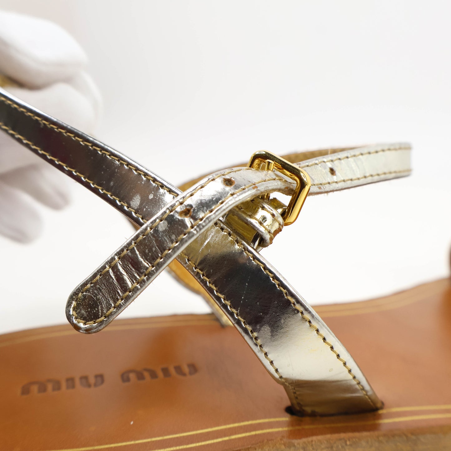 Miu Miu Sandals Pineapple Crystal 39.5