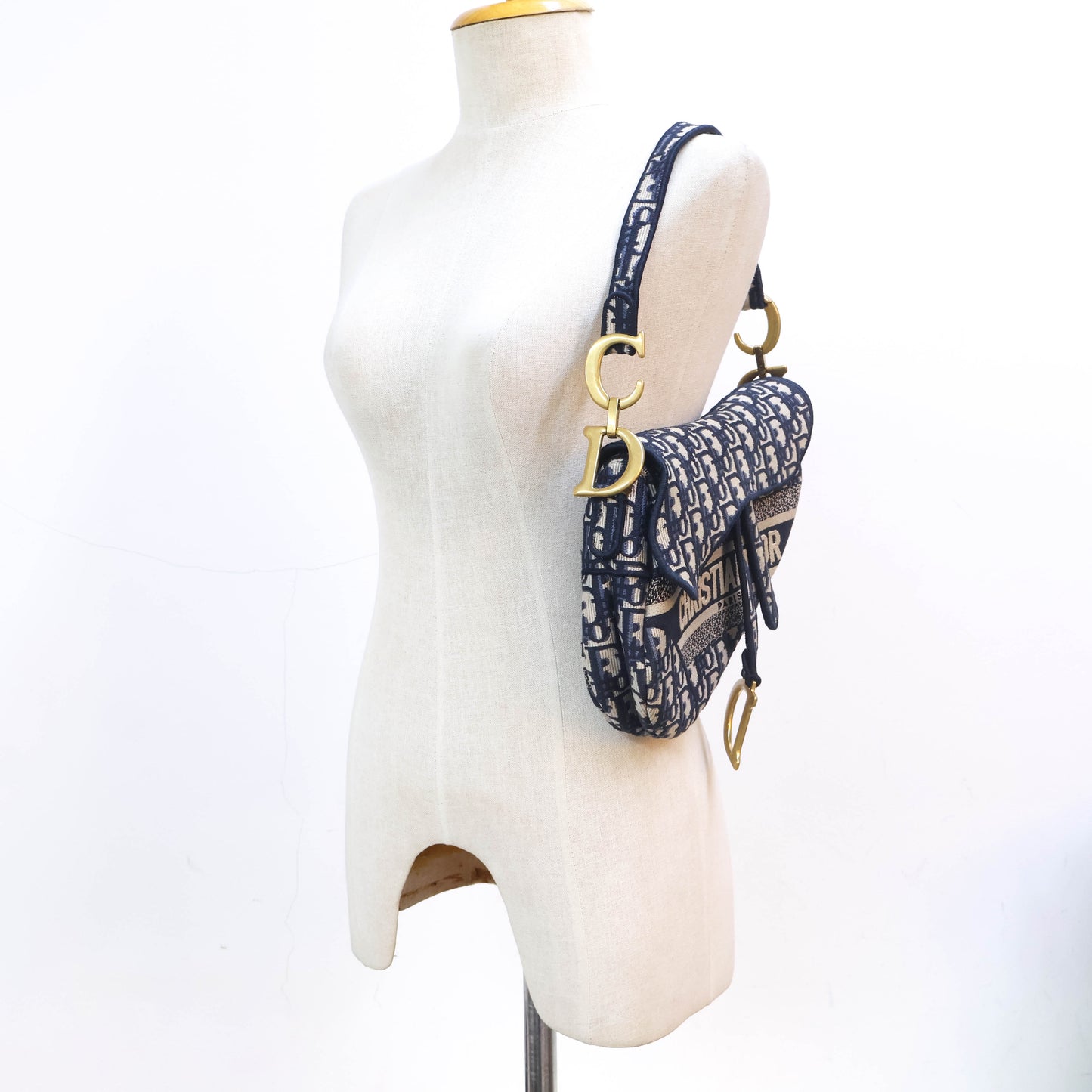 Christian Dior Saddle Medium Oblique Navy