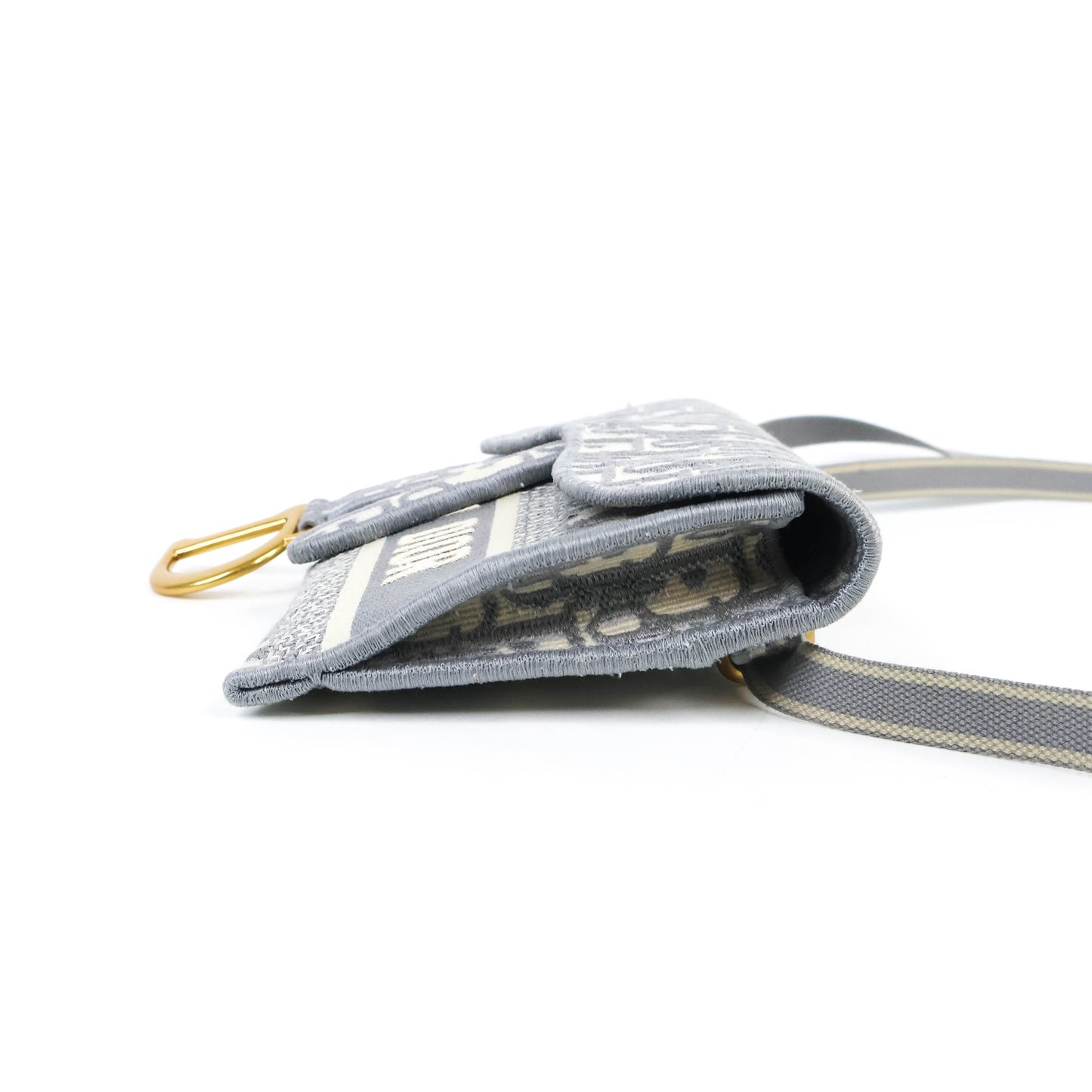 Christian Dior Oblique Saddle Wallet Grey
