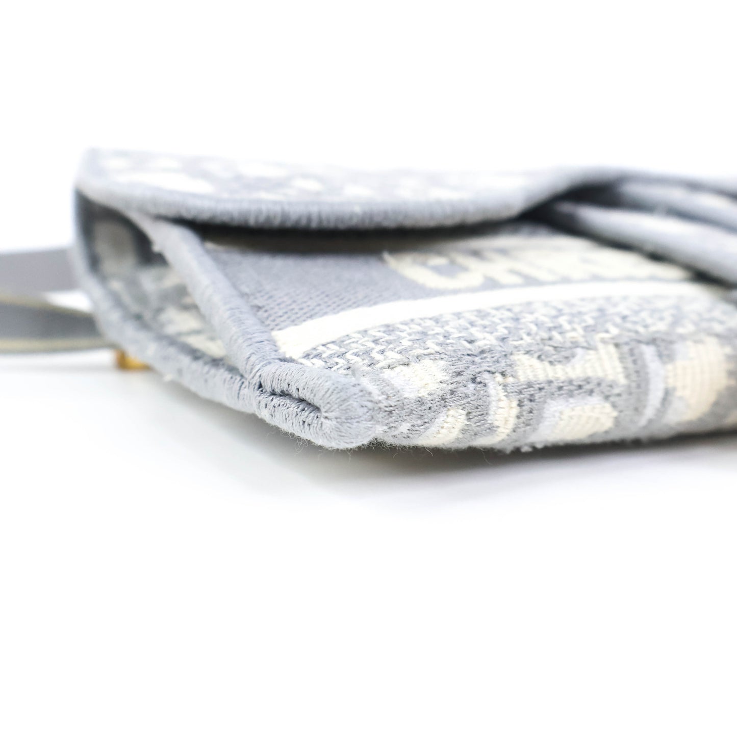 Christian Dior Oblique Saddle Wallet Grey