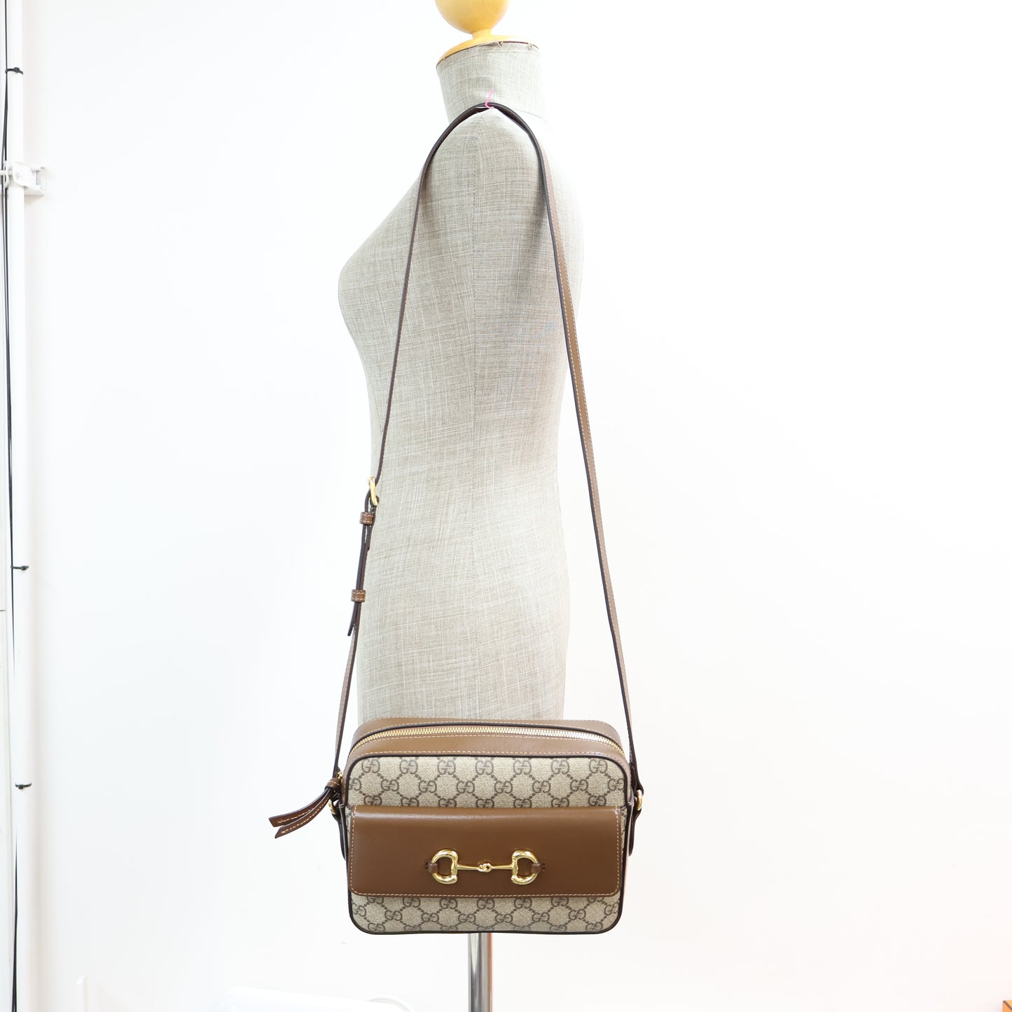 Gucci Horse Bit Camera Bag GG Canvas Brown