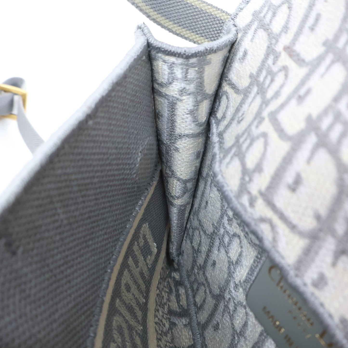 Christian Dior Oblique Saddle Wallet Grey