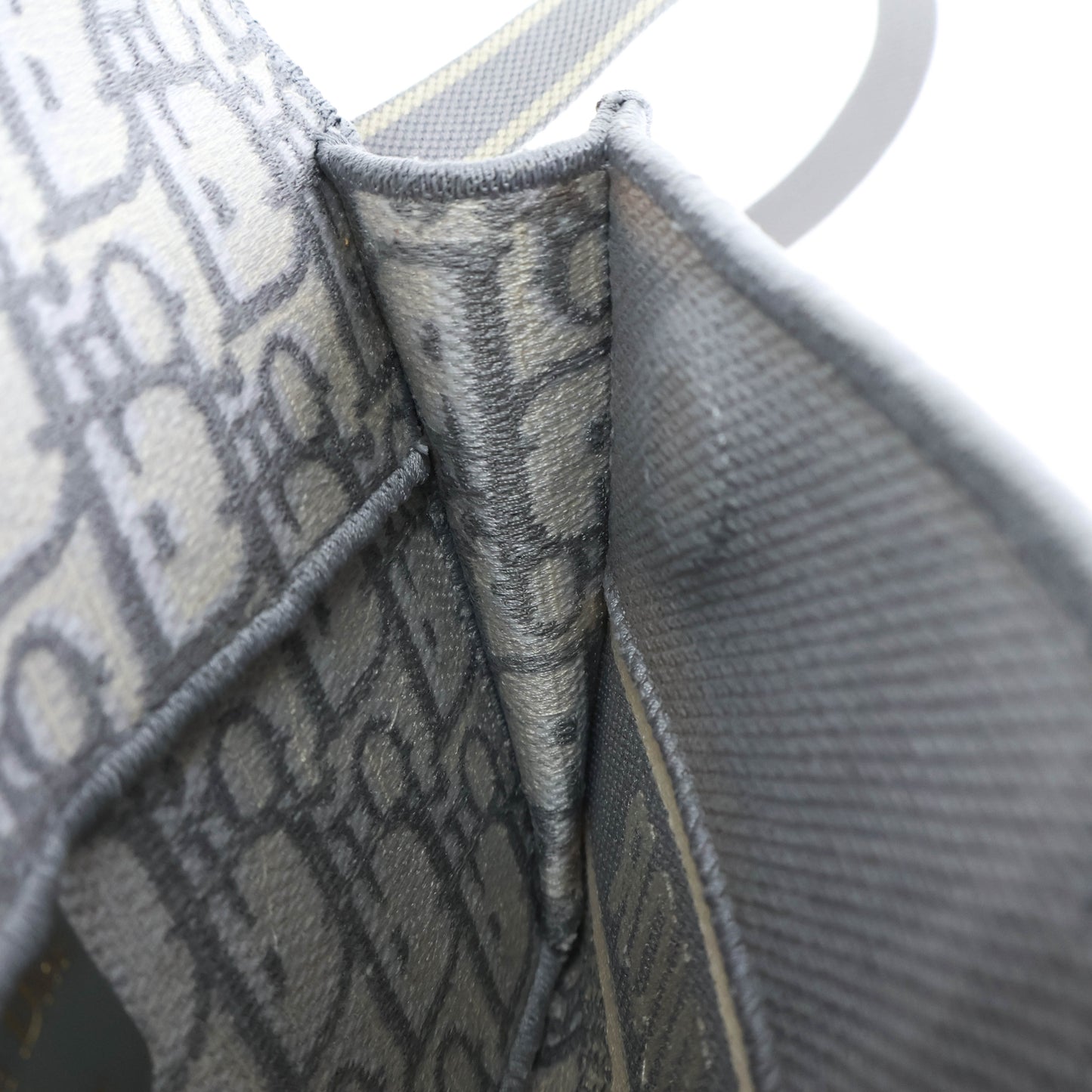 Christian Dior Oblique Saddle Wallet Grey