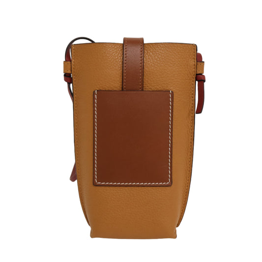 Loewe Phone Holder With Strap Tan