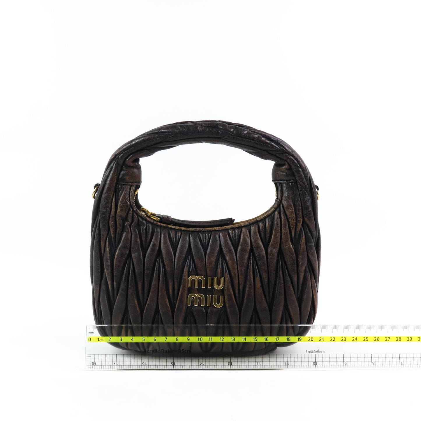 Miu Miu Wander Matelasse Coffee