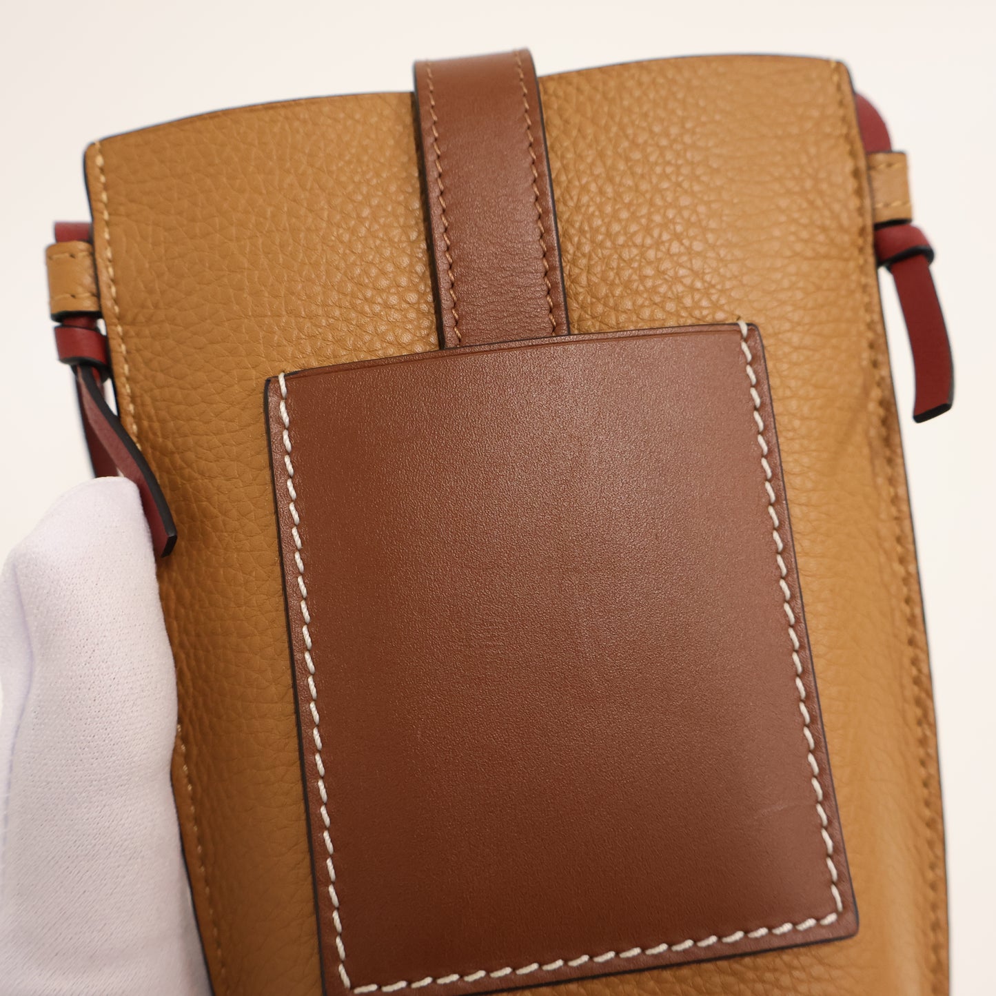 Loewe Phone Holder With Strap Tan