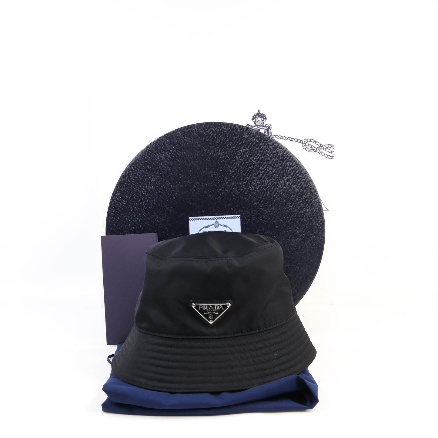 Prada Bucket Hat Nylon Black Re-Nylon