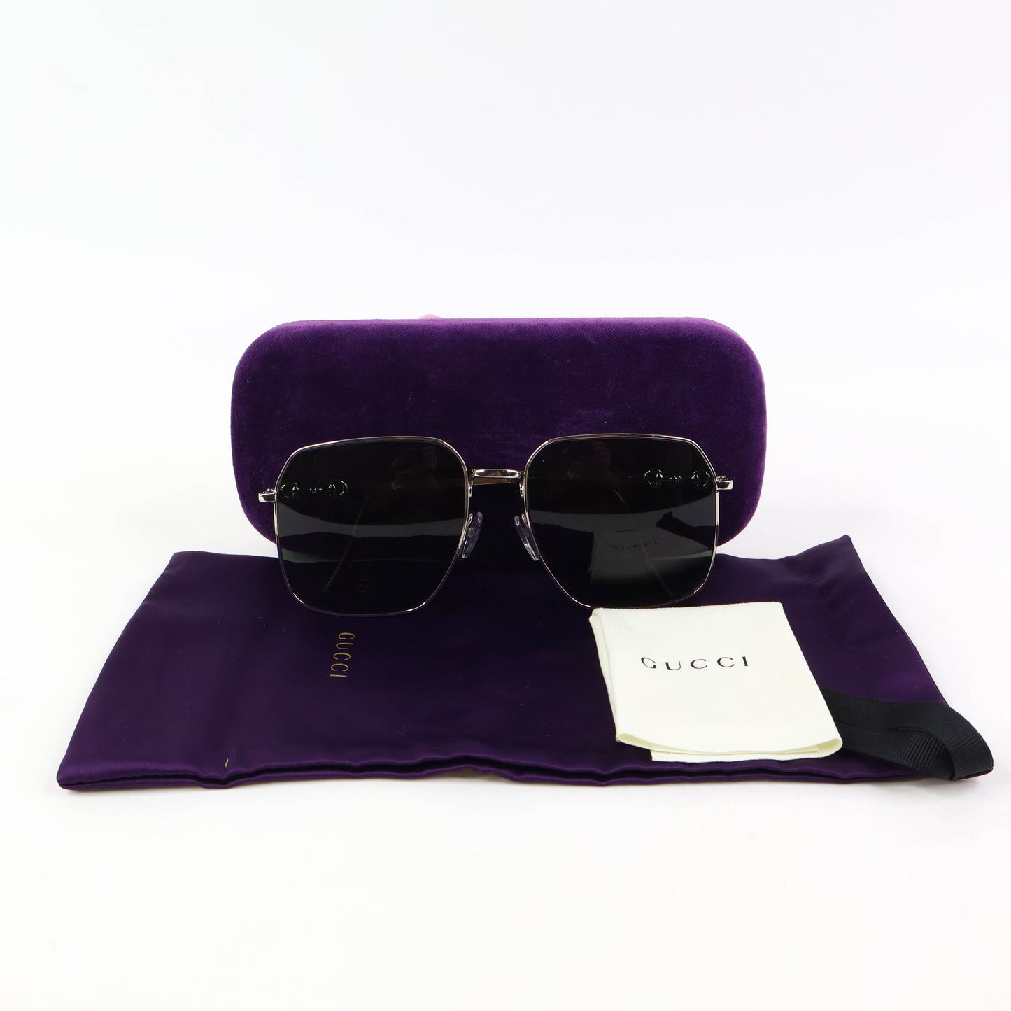 Gucci Horsebit Sunglasses Silver