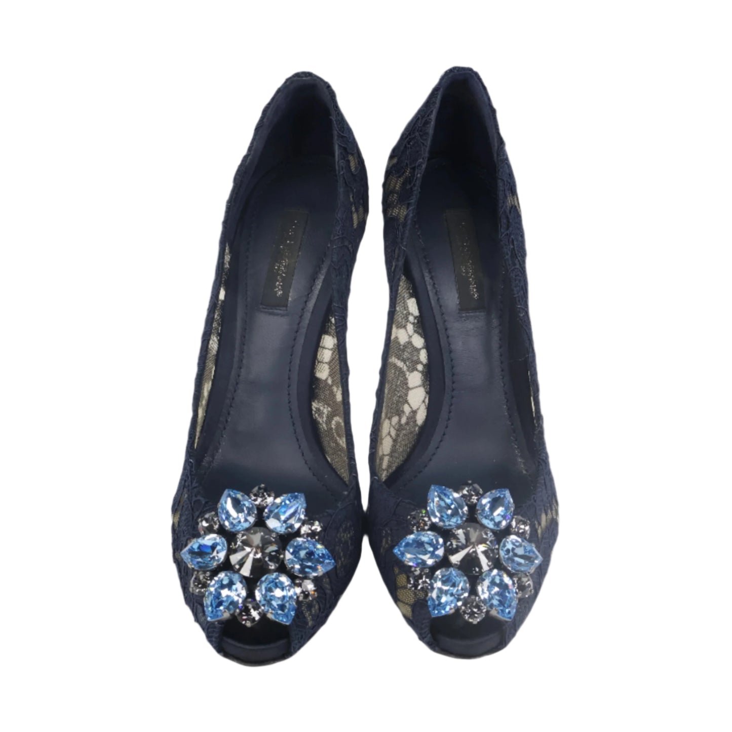 Dolce & Gabbana Pump Lace Navy Crystal 36.5