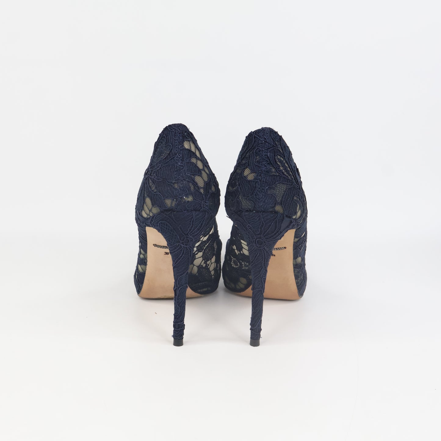 Dolce & Gabbana Pump Lace Navy Crystal 36.5