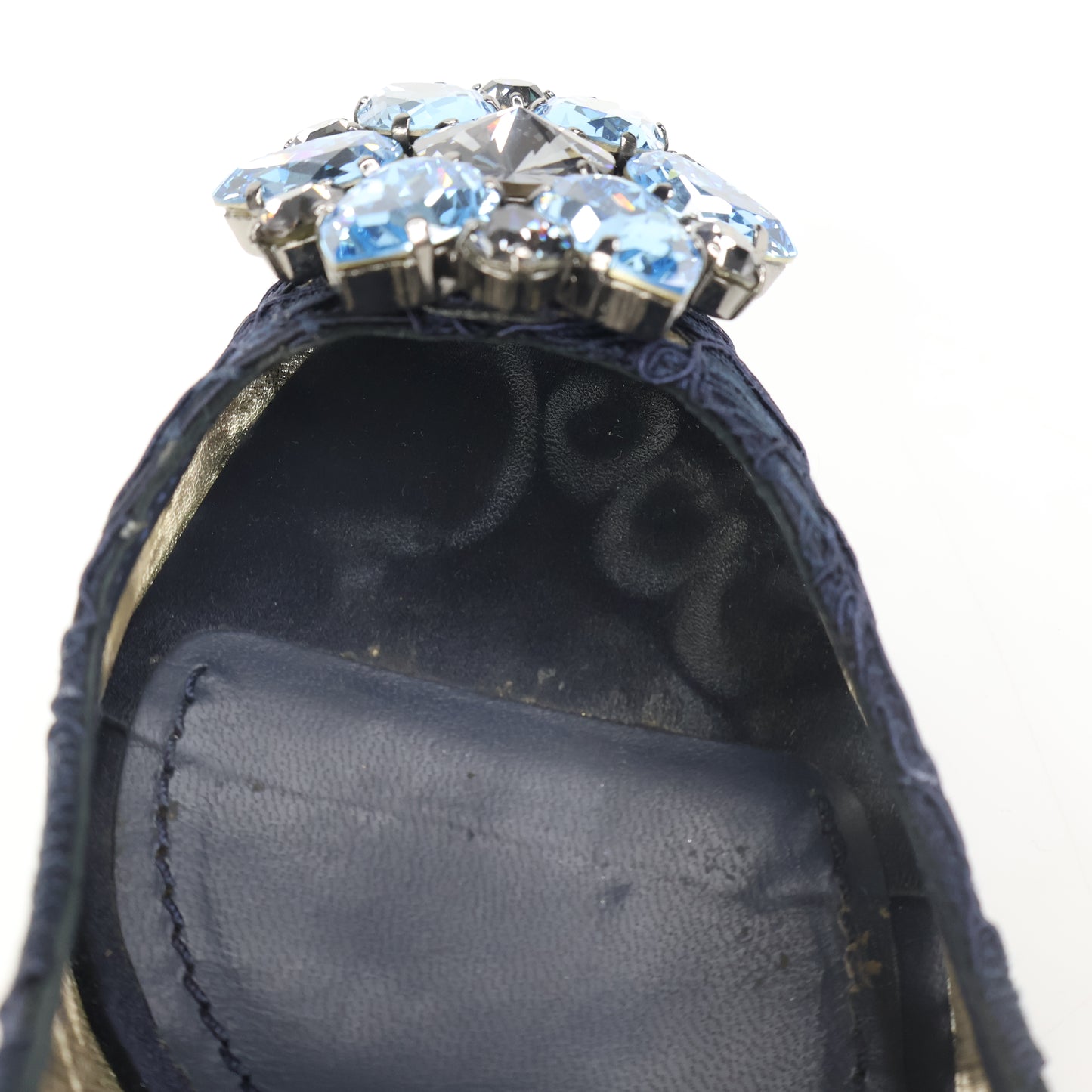 Dolce & Gabbana Pump Lace Navy Crystal 36.5