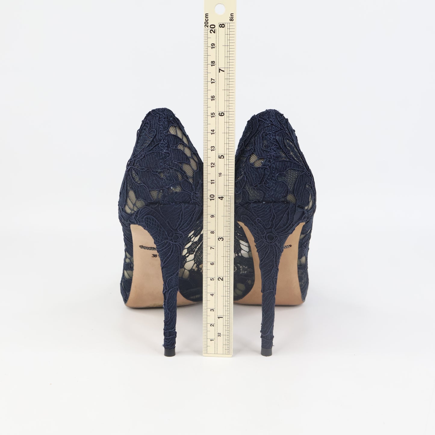 Dolce & Gabbana Pump Lace Navy Crystal 36.5