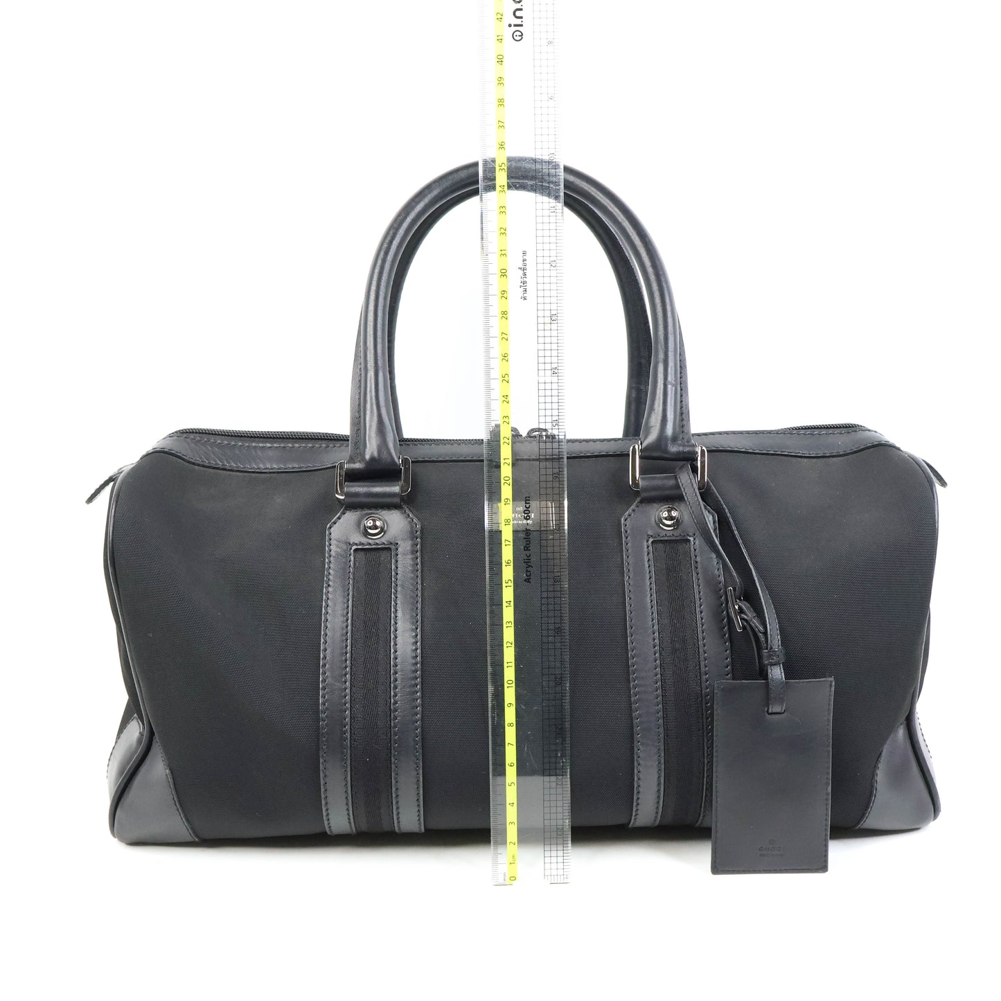 Gucci Boston Bag Nylon/Leather Black