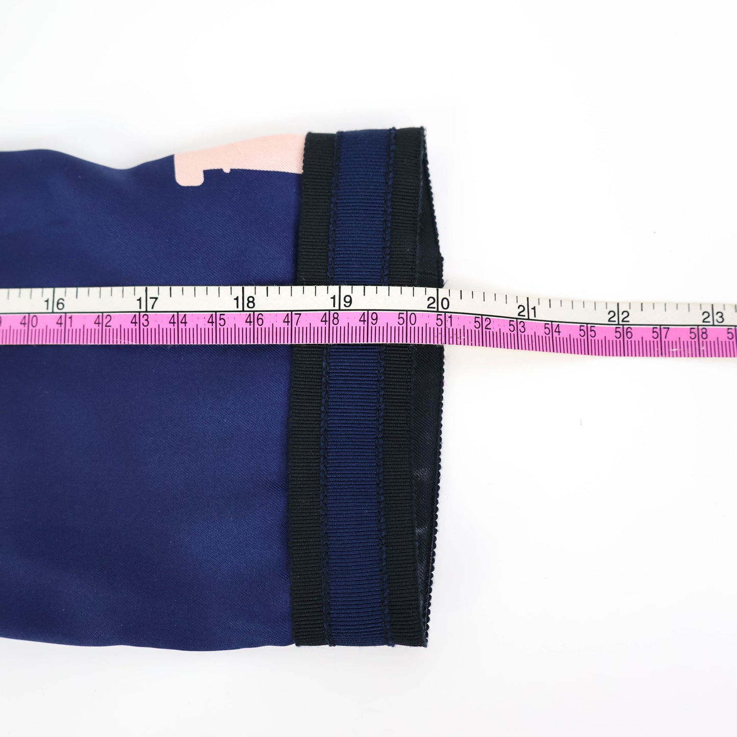 Chanel Cardigan Silk Navy Blue White