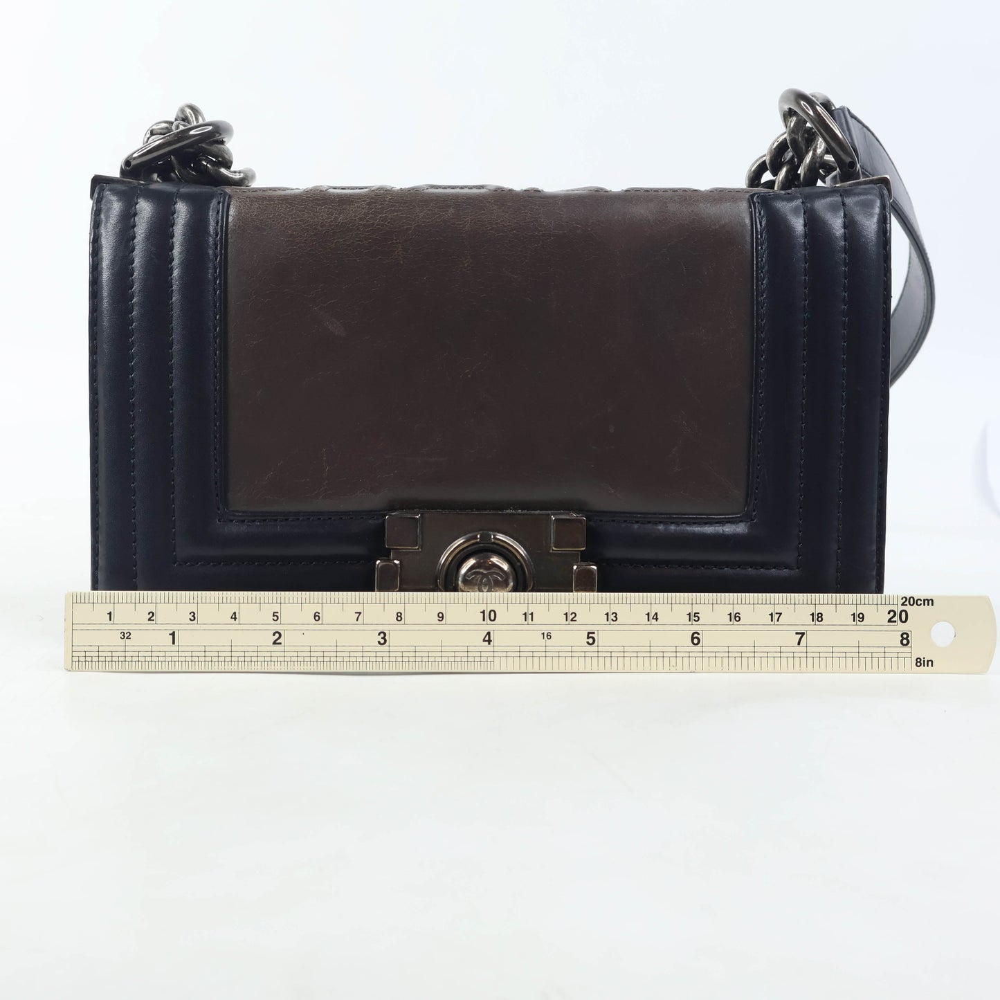 Chanel Boy 8" Brown Black