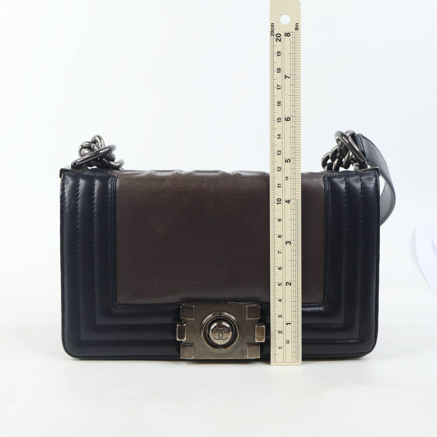 Chanel Boy 8" Brown Black