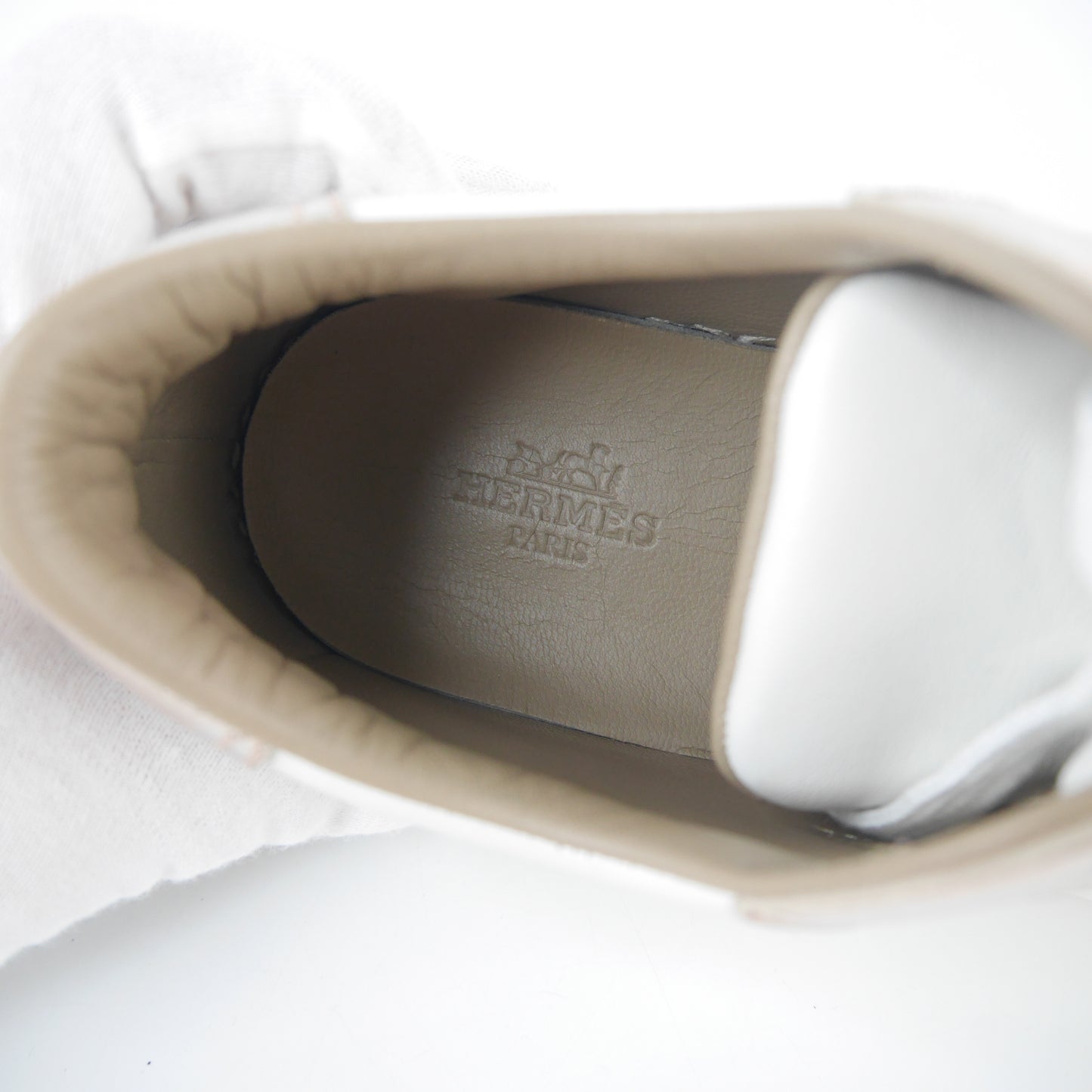 Hermes Sneakers White Metallic Rosegold 35.5