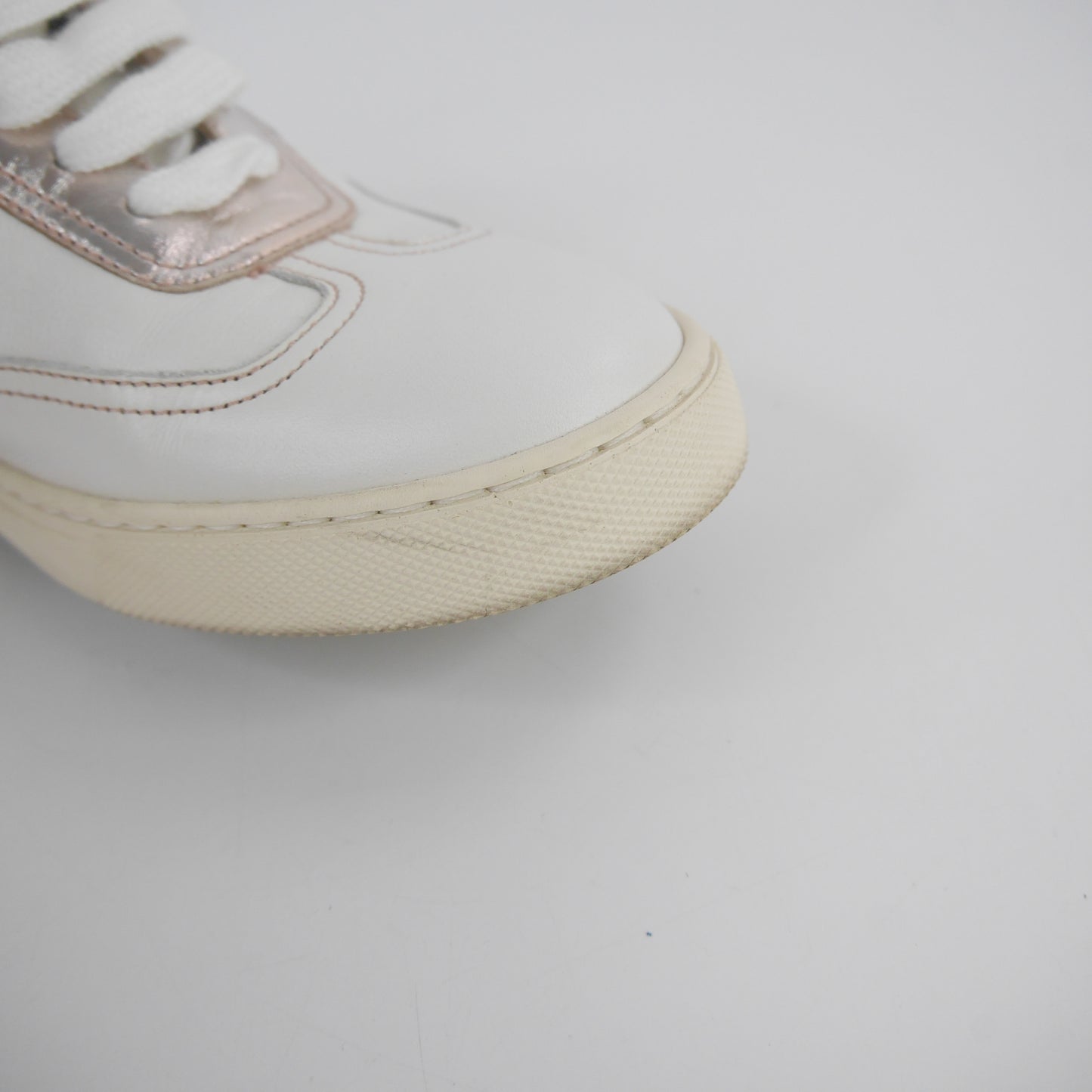 Hermes Sneakers White Metallic Rosegold 35.5