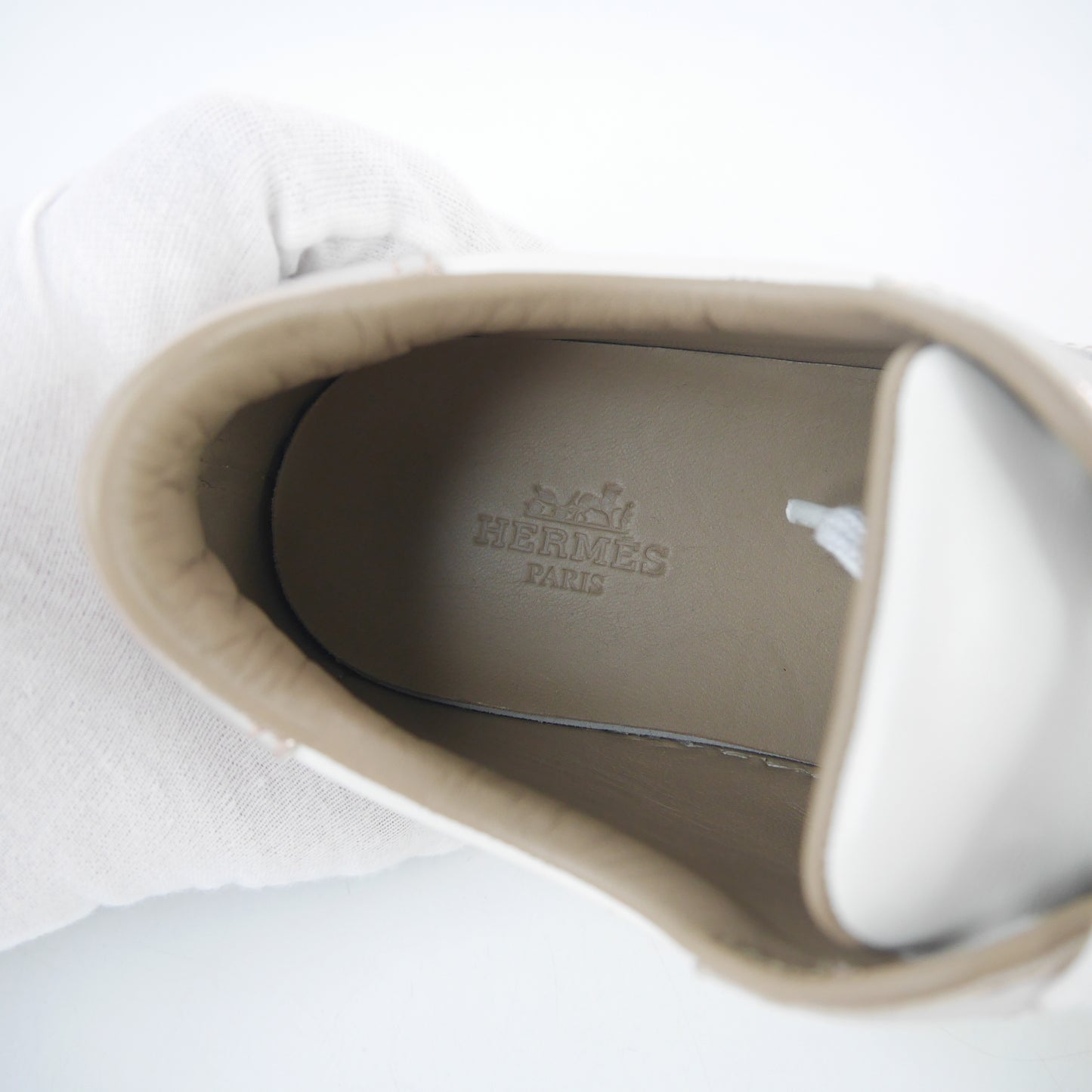 Hermes Sneakers White Metallic Rosegold 35.5