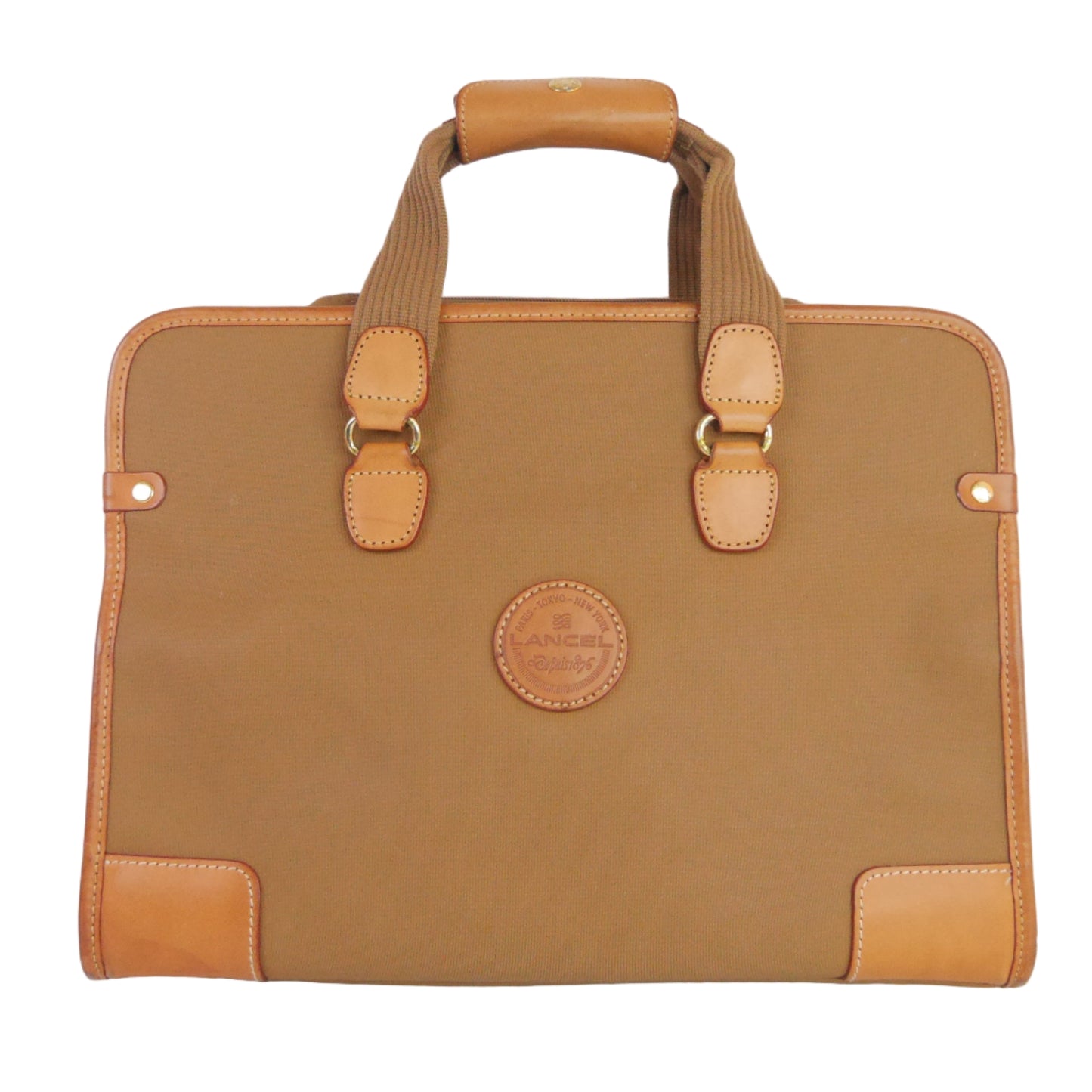 Lancel Travel Bag Canvas Brown