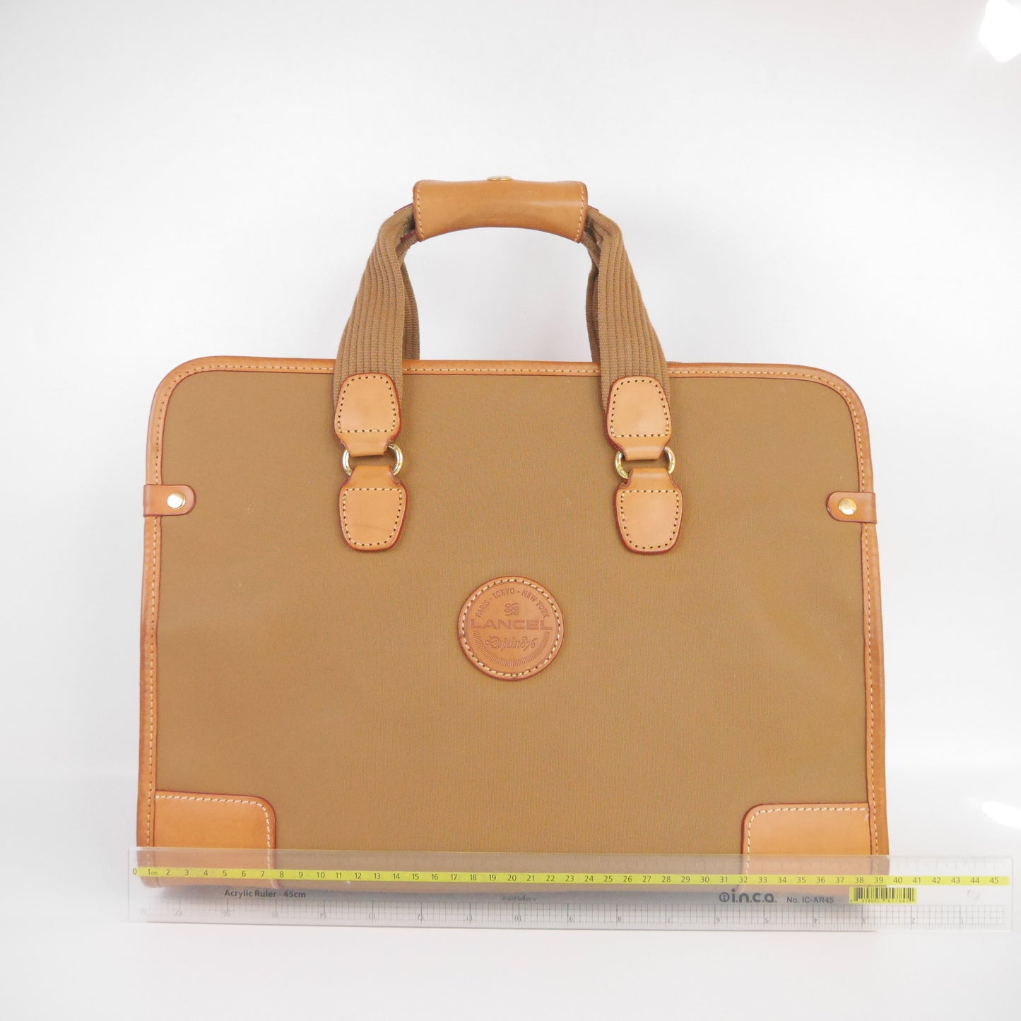 Lancel Travel Bag Canvas Brown