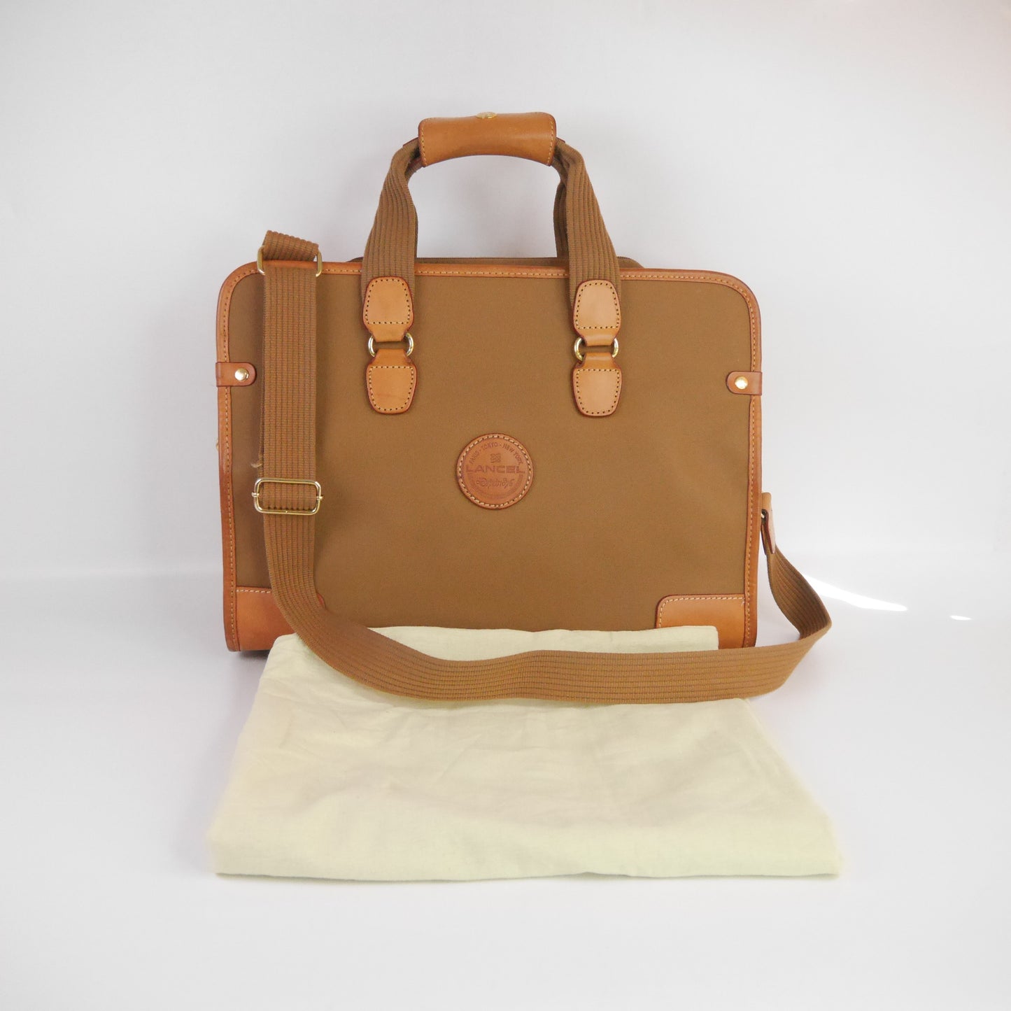 Lancel Travel Bag Canvas Brown