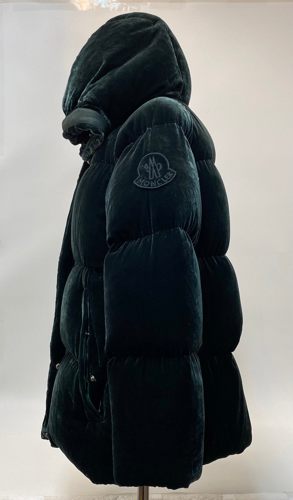 Moncler Jacket Green Velvet Hoodie
