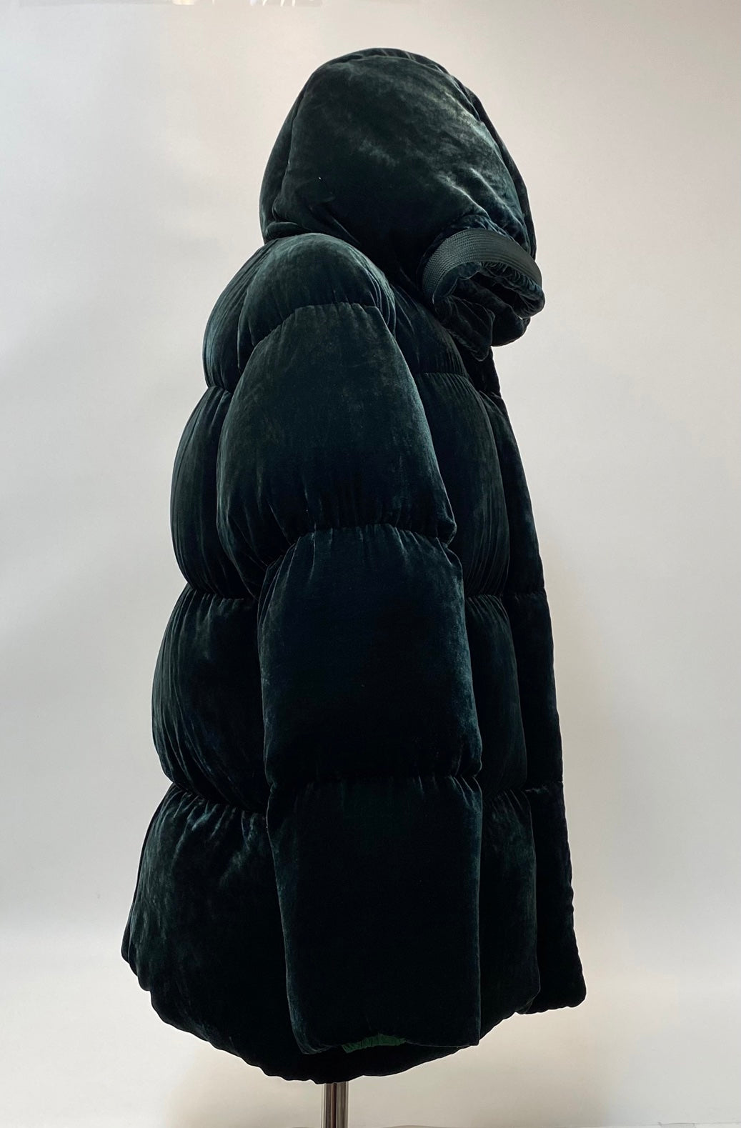 Moncler Jacket Green Velvet Hoodie