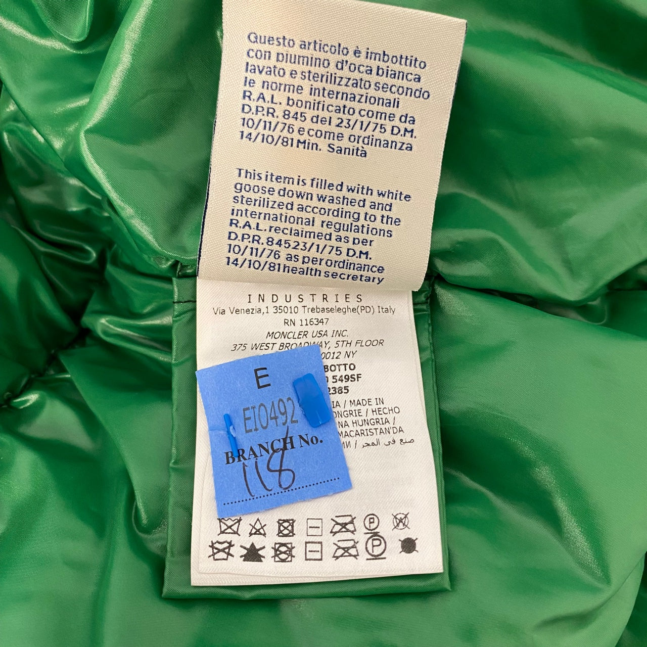 Moncler Jacket Green Velvet Hoodie