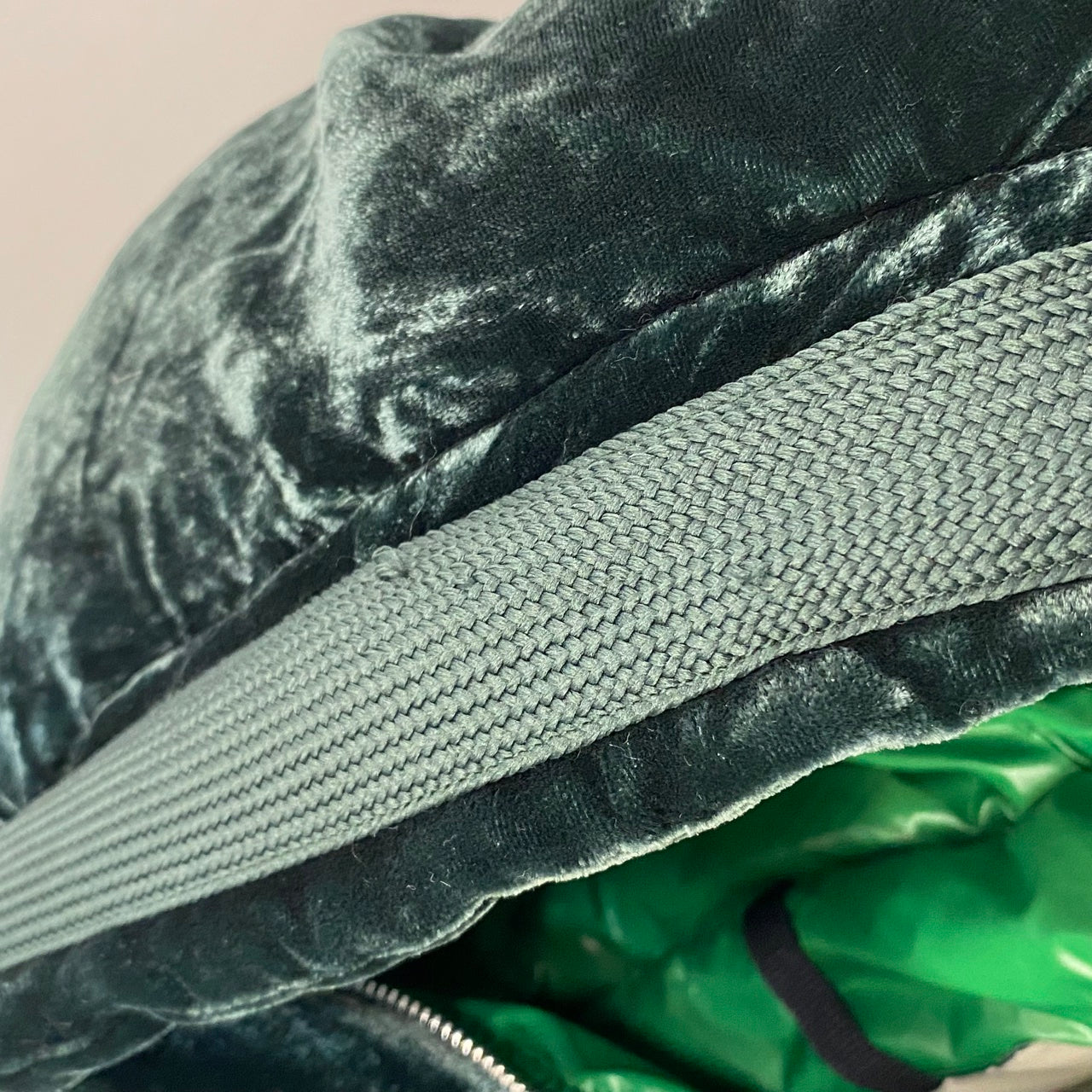 Moncler Jacket Green Velvet Hoodie