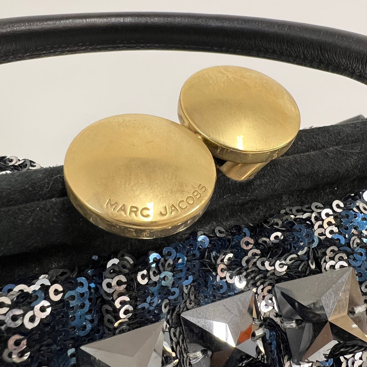 Marc Jacobs Stamp Medium Sequins Silver Blue