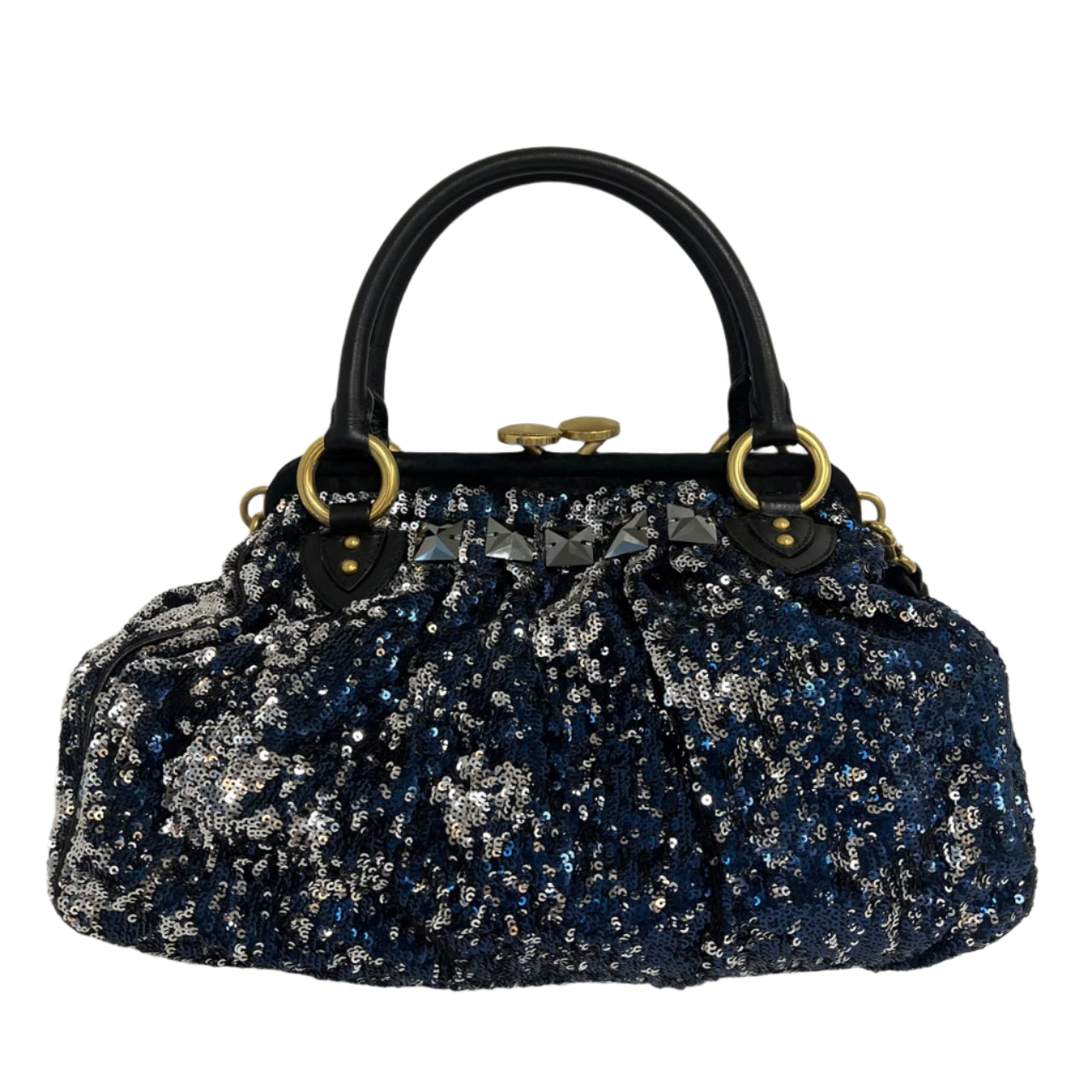 Marc Jacobs Stamp Medium Sequins Silver Blue