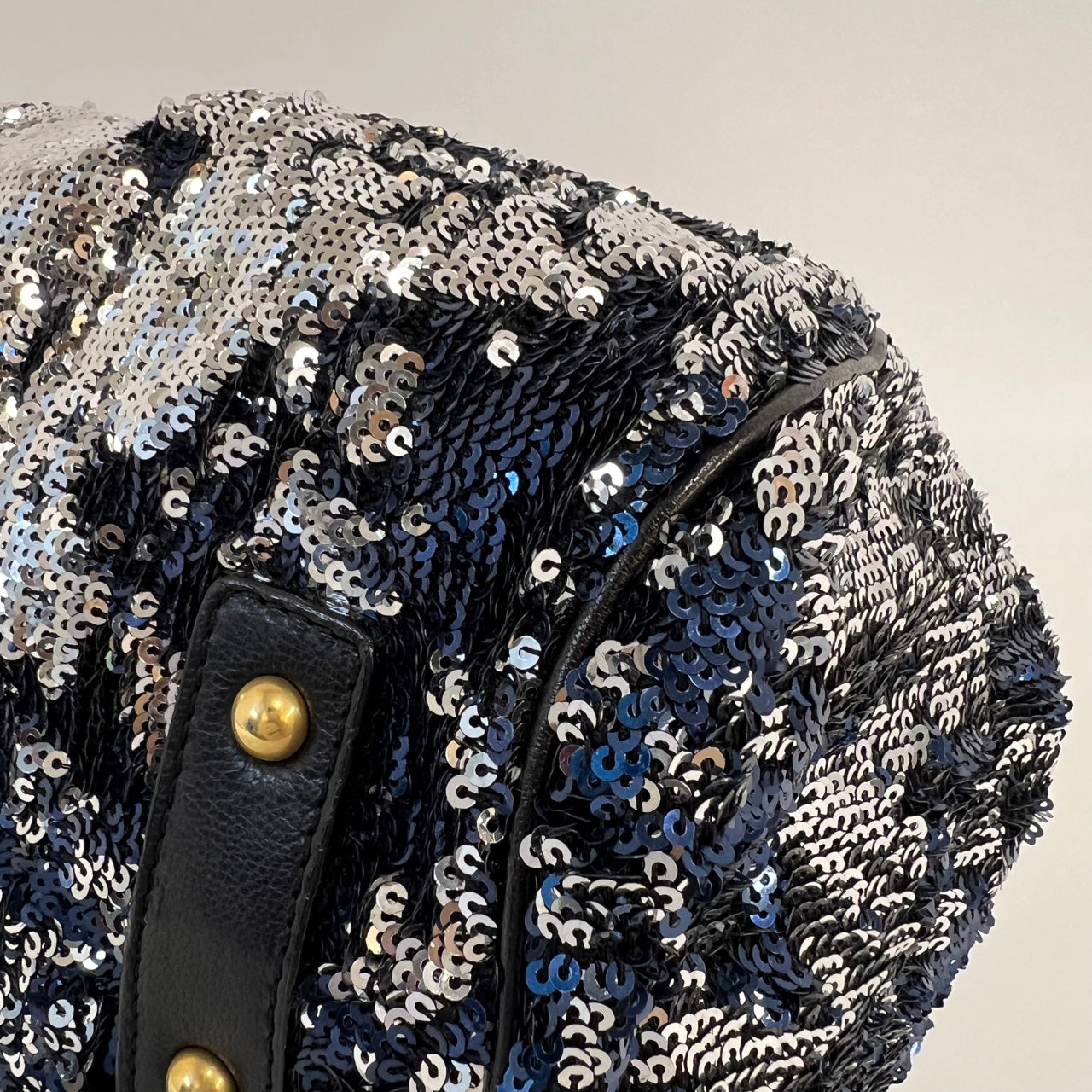 Marc Jacobs Stamp Medium Sequins Silver Blue