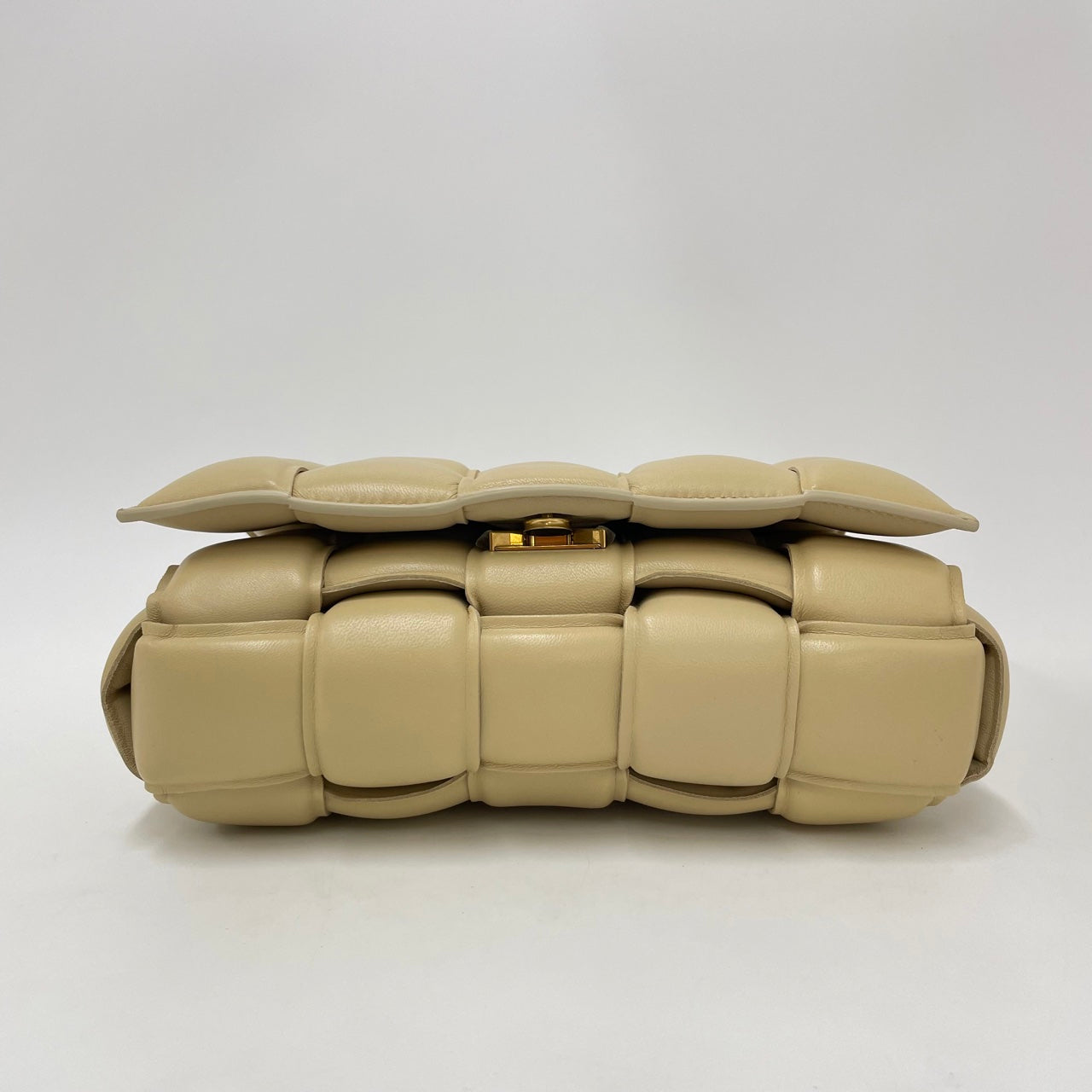 Bottega Veneta Cassette Padded Shoulder Bag Beige
