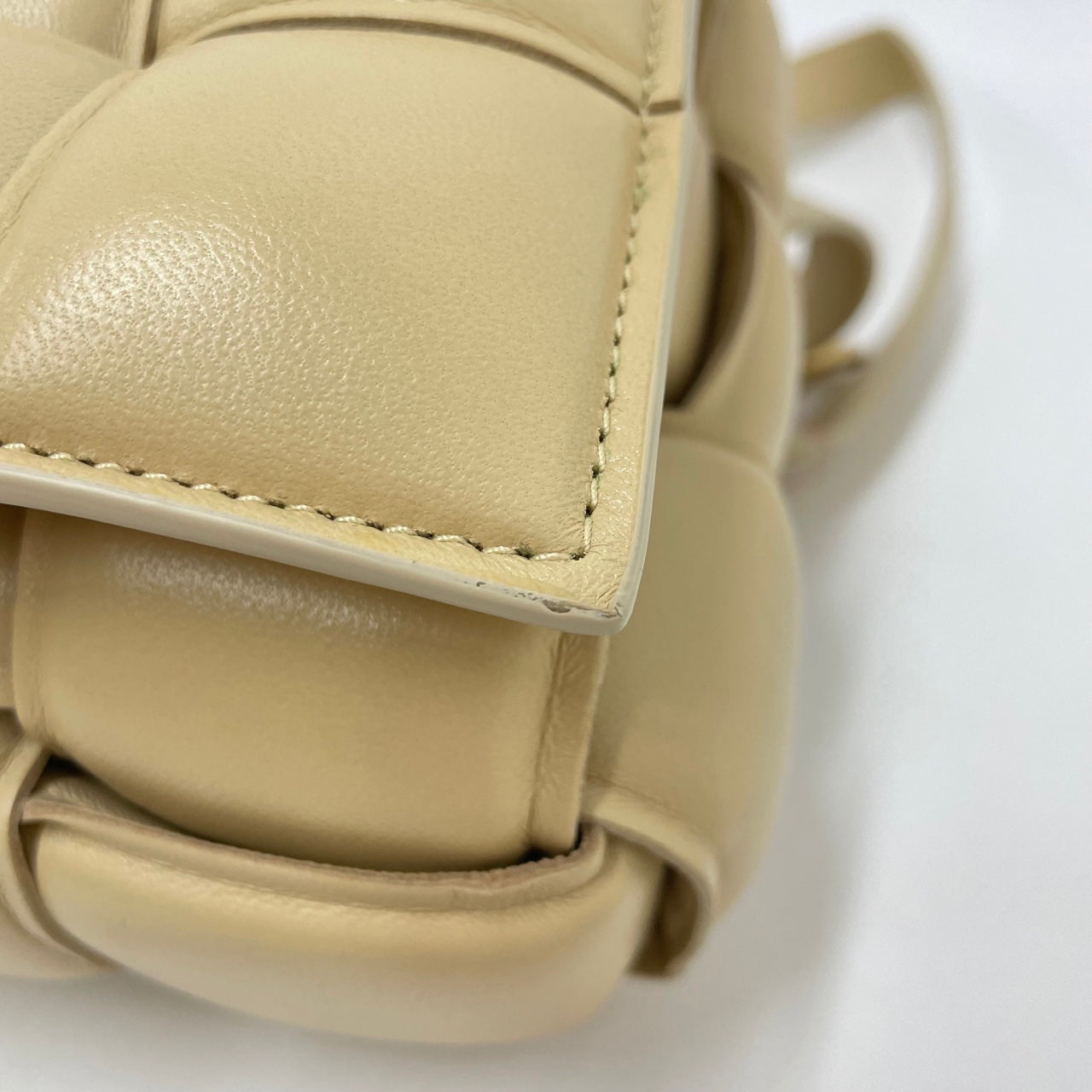 Bottega Veneta Cassette Padded Shoulder Bag Beige